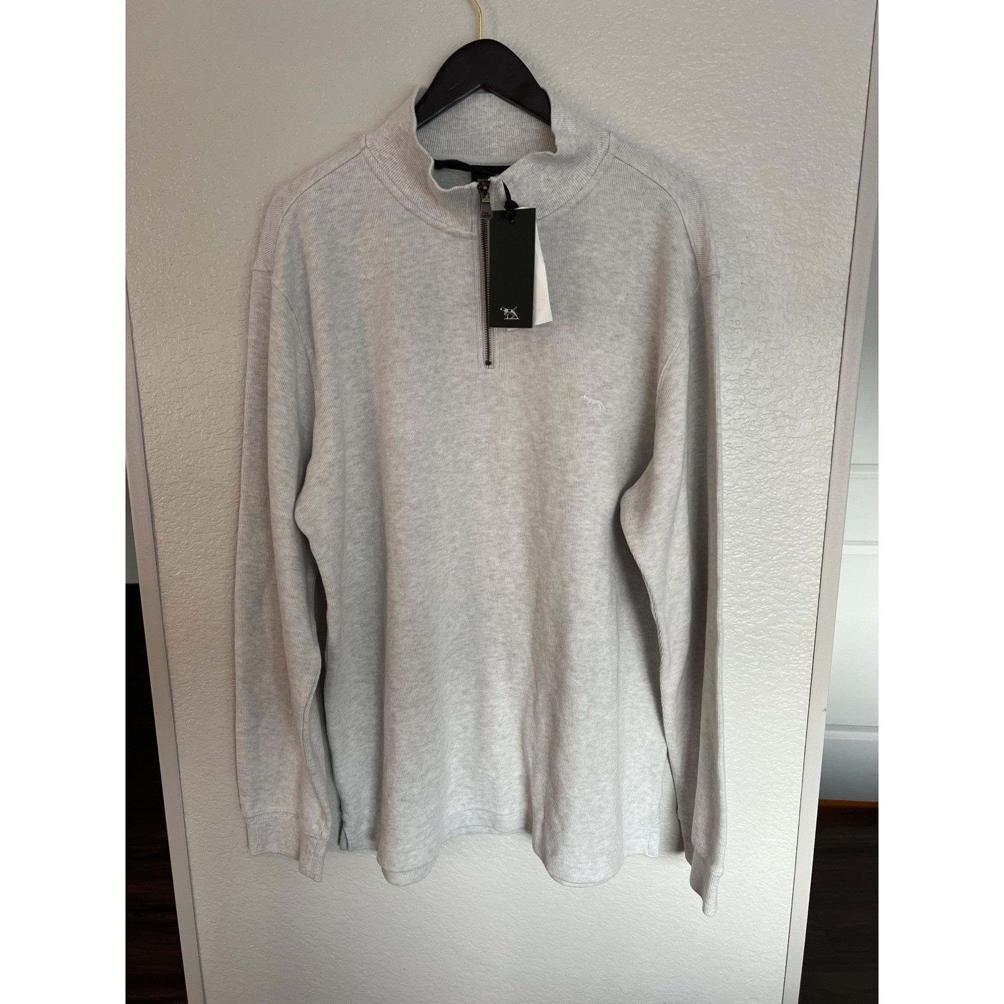 Rodd & Gunn Alton Avenue 1/4 Zip deals Cotton Pullover Ice Grey Size XL NWT