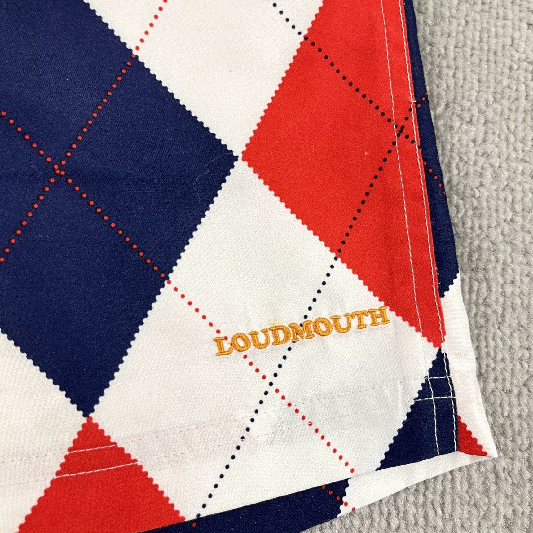Vintage LOUDMOUTH Shorts Men XL 6" Red White Blue Argyle USA July 4th Hybrid Swim Golf Regular Pants/Shorts? Size US 36 / EU 52 - 3 Thumbnail