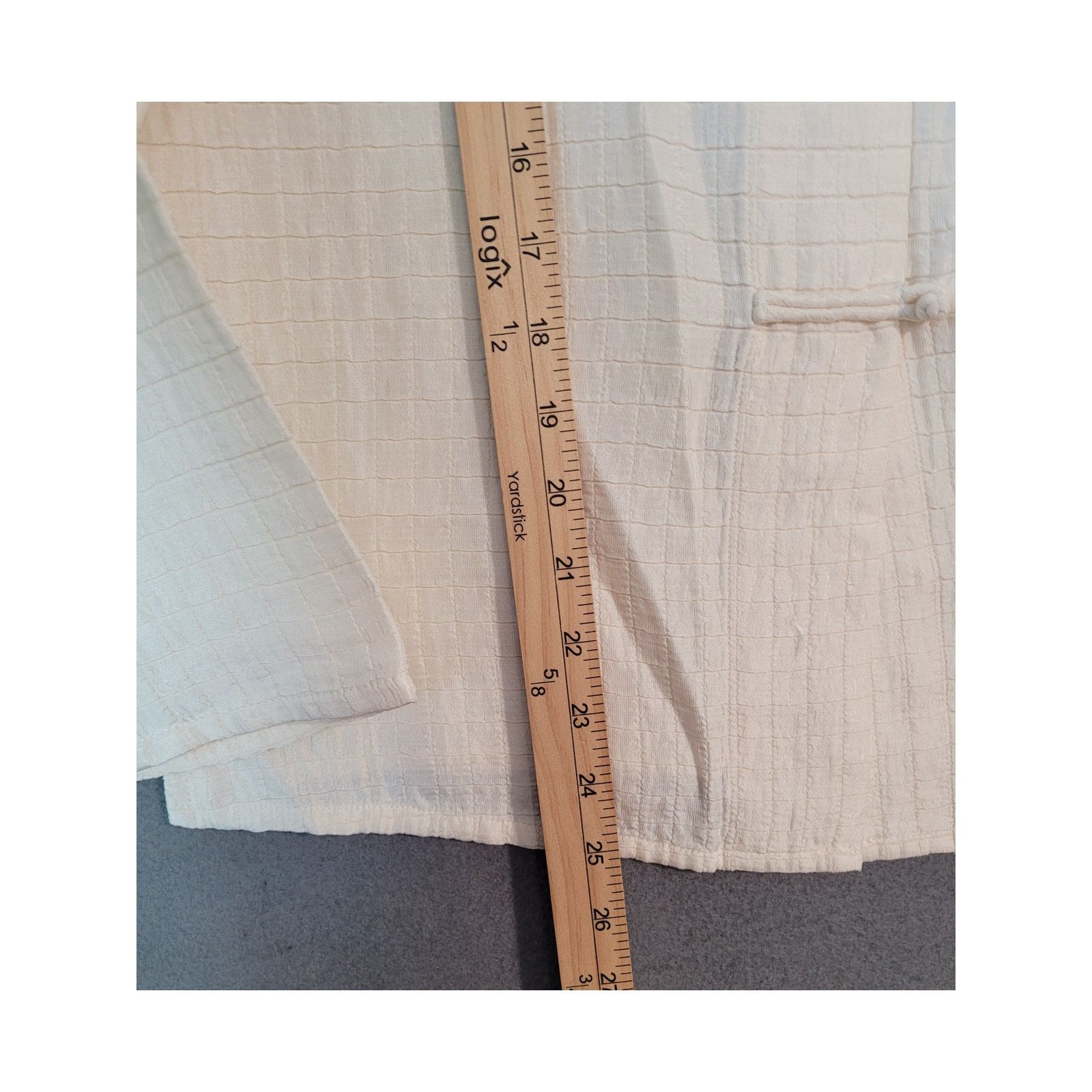 Eileen Fisher Eileen Fisher Textured Silk Jacket Ivory M Oriental Luxe Size M / US 6-8 / IT 42-44 - 6 Thumbnail