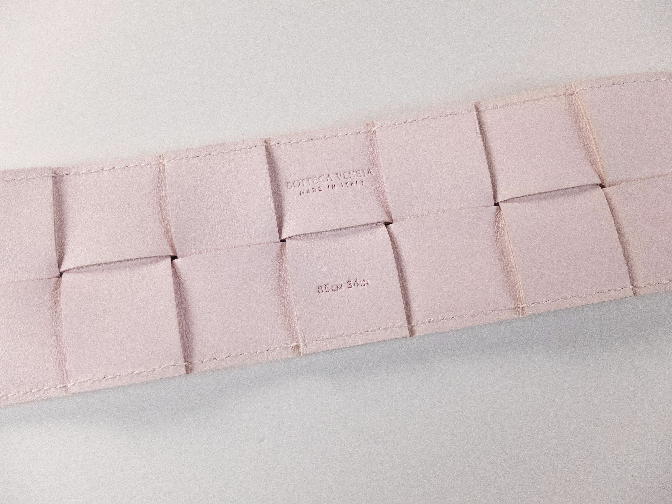 Bottega Veneta BOTTEGA VENETA pale pink woven suede belt Size 85 Size ONE SIZE - 6 Thumbnail