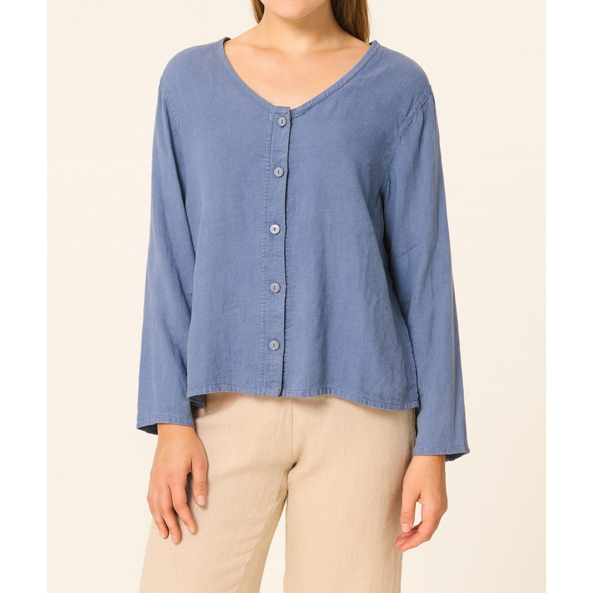 FLAX Flax NWOT linen button front blouse top boho lagenlook size Size M / US 6-8 / IT 42-44 - 1 Thumbnail