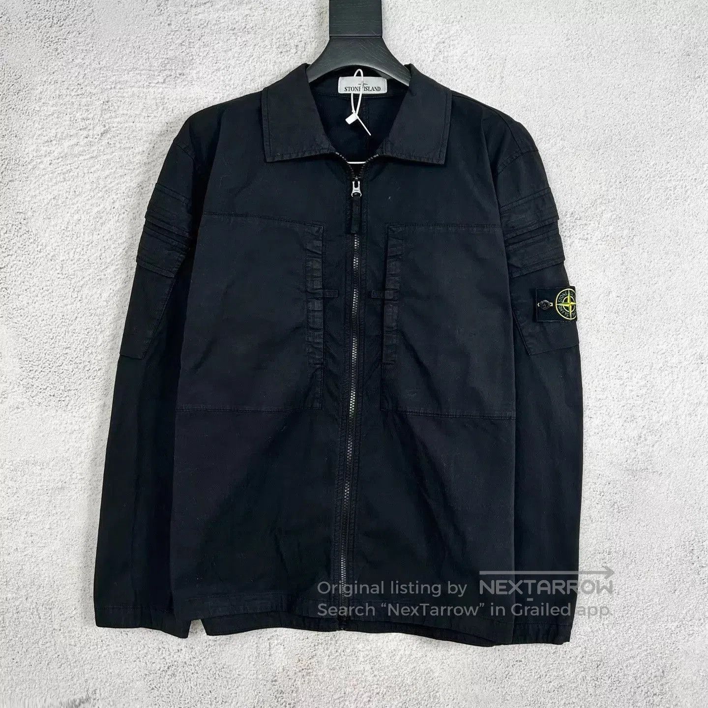 Stone Island Black Zip-Front Utility Jacket Size L. Size US L / EU 52-54 / 3 - 1 Thumbnail