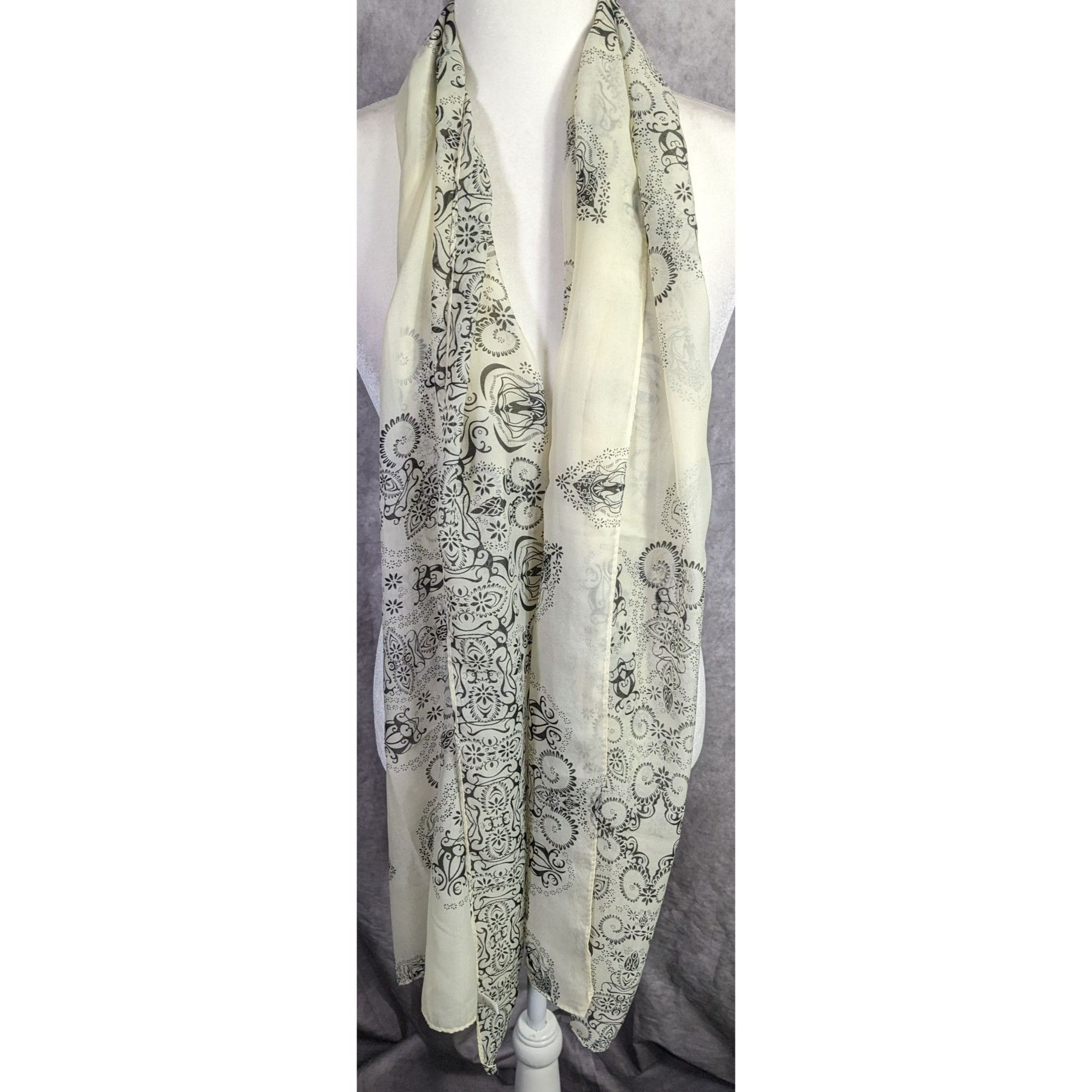 Other Eren Akesuar Paisley Print Scarf Lightweight 71"x27" Elegant Size ONE SIZE - 11 Thumbnail