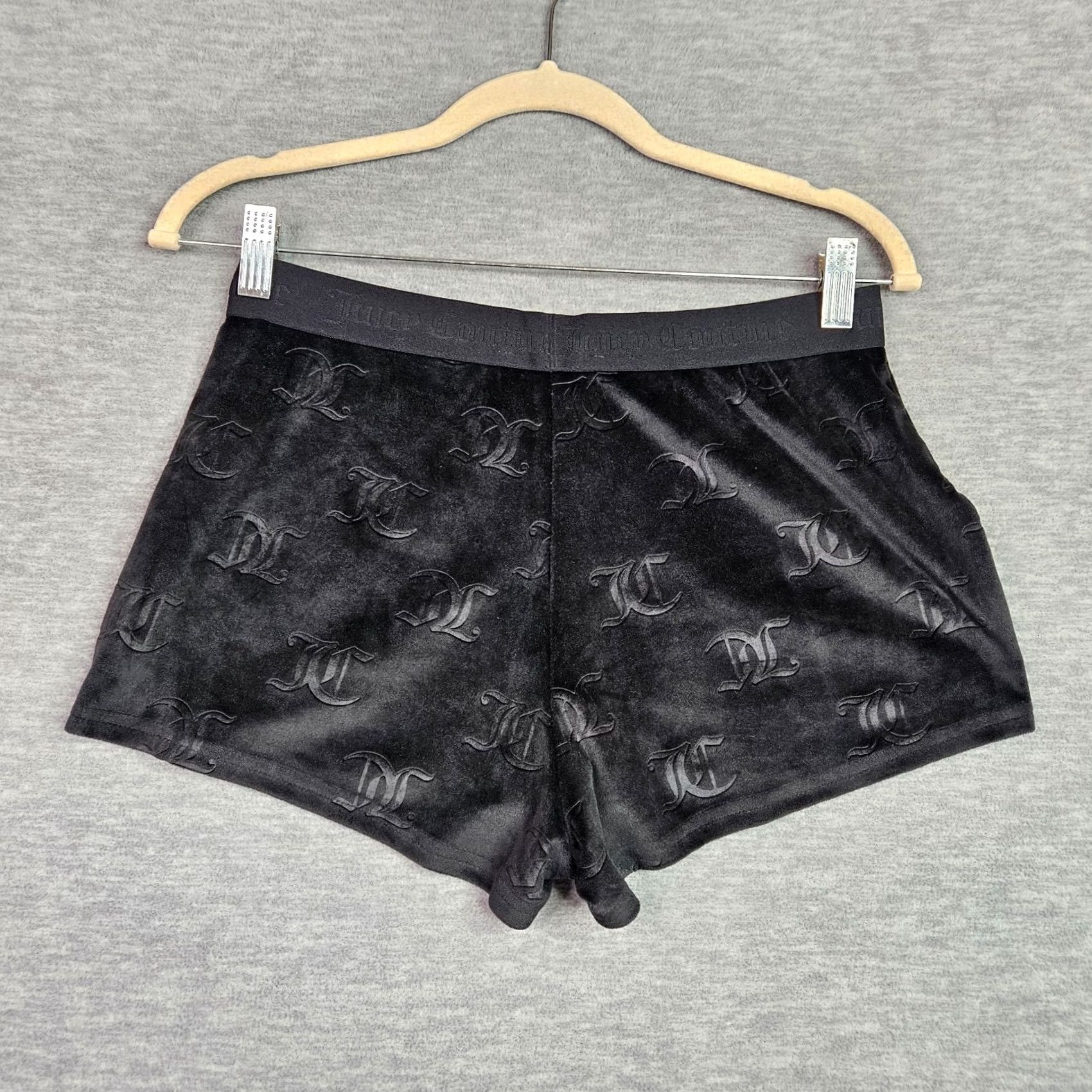 Juicy Couture Juicy Couture Women’s Velvet Logo Sleep Shorts Black Size S Size 28" / US 6 / IT 42 - 2 Thumbnail
