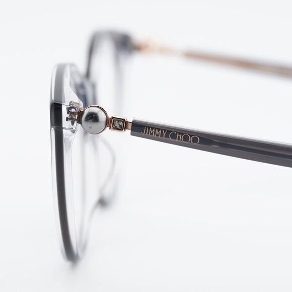 Jimmy Choo Jimmy Choo JC378/G 0MF7 00 Eyeglasses Pearlized Grey 53mm Size ONE SIZE - 7 Thumbnail