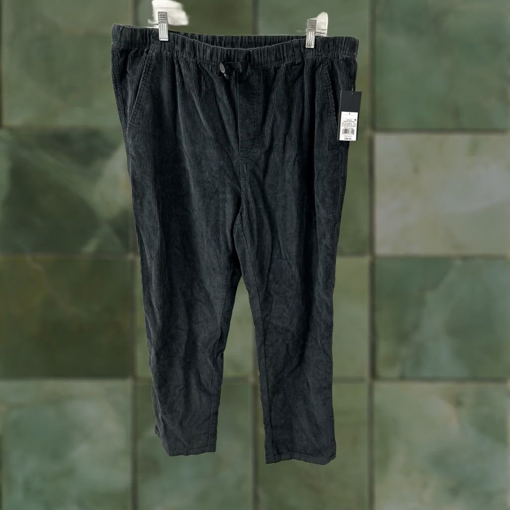 Vintage VINTAGE? Original Use Corduroy Pants Mens Large Gray Elastic Waist Drawstring NWT Size US 33 - 1 Thumbnail