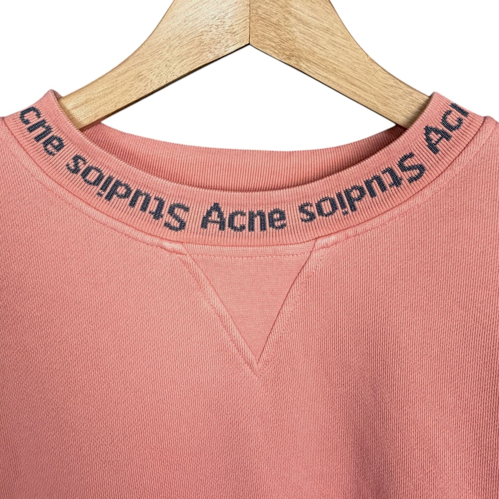 Acne Studios Acne Studios Yana AS Mens XS Ribbed Salmon Cotton Sweatshirt Size US XS / EU 42 / 0 - 3 Thumbnail