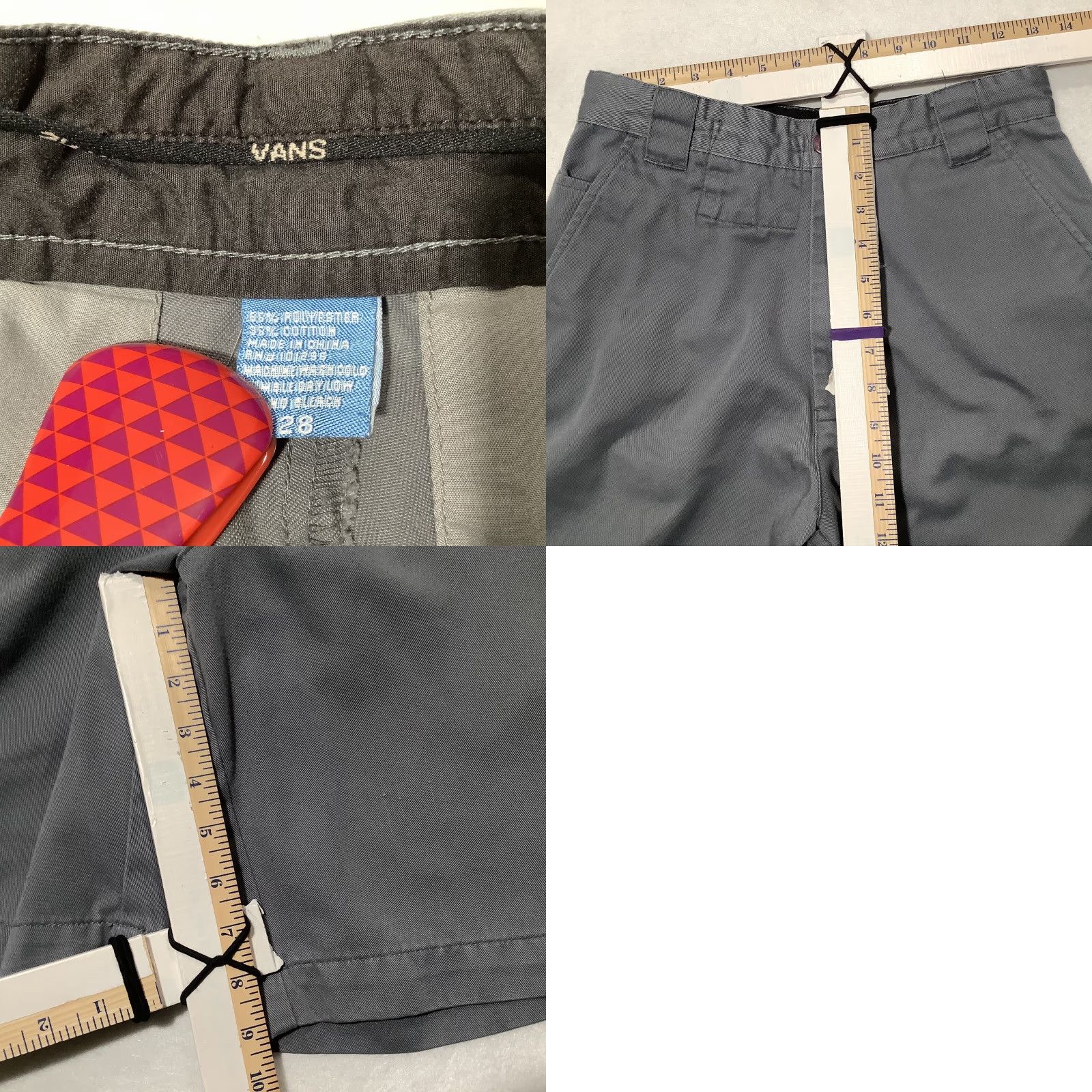 Vans VANS Chino Shorts Size 28 Mens Gray Flat Front 5-Pocket Board Skater Casual Denim? Size US 28 / EU 44 - 8 Thumbnail