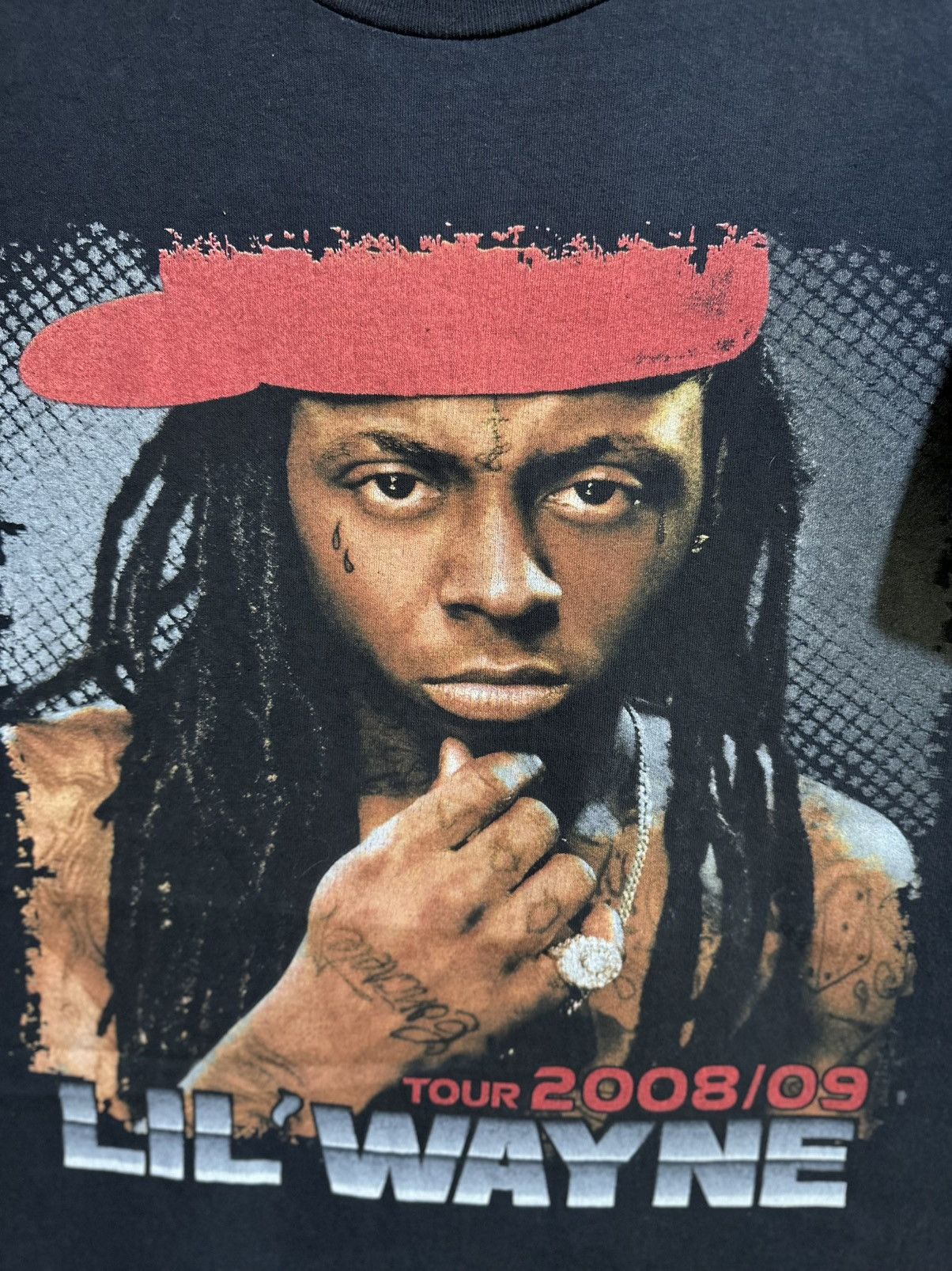 Band Tees Thrashed Vintage Lil’ Wayne Tour Faded Tee Size US M / EU 48-50 / 2 - 2 Thumbnail