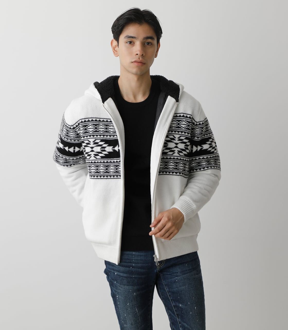 Designer × Japanese Brand AZUL BY MOUSSY | CHIMAYO QUILTING KNIT BLOUSON Size US L / EU 52-54 / 3 - 1 Thumbnail
