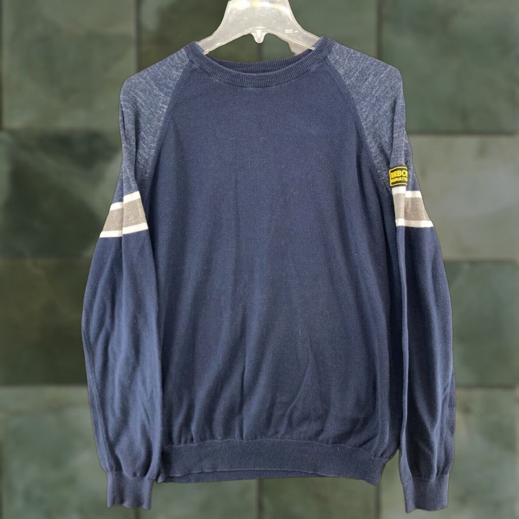 Barbour Barbour Mens Shirt Large Blue Long Sleeve Button-Up Knit Cotton Size US L / EU 52-54 / 3 - 1 Thumbnail