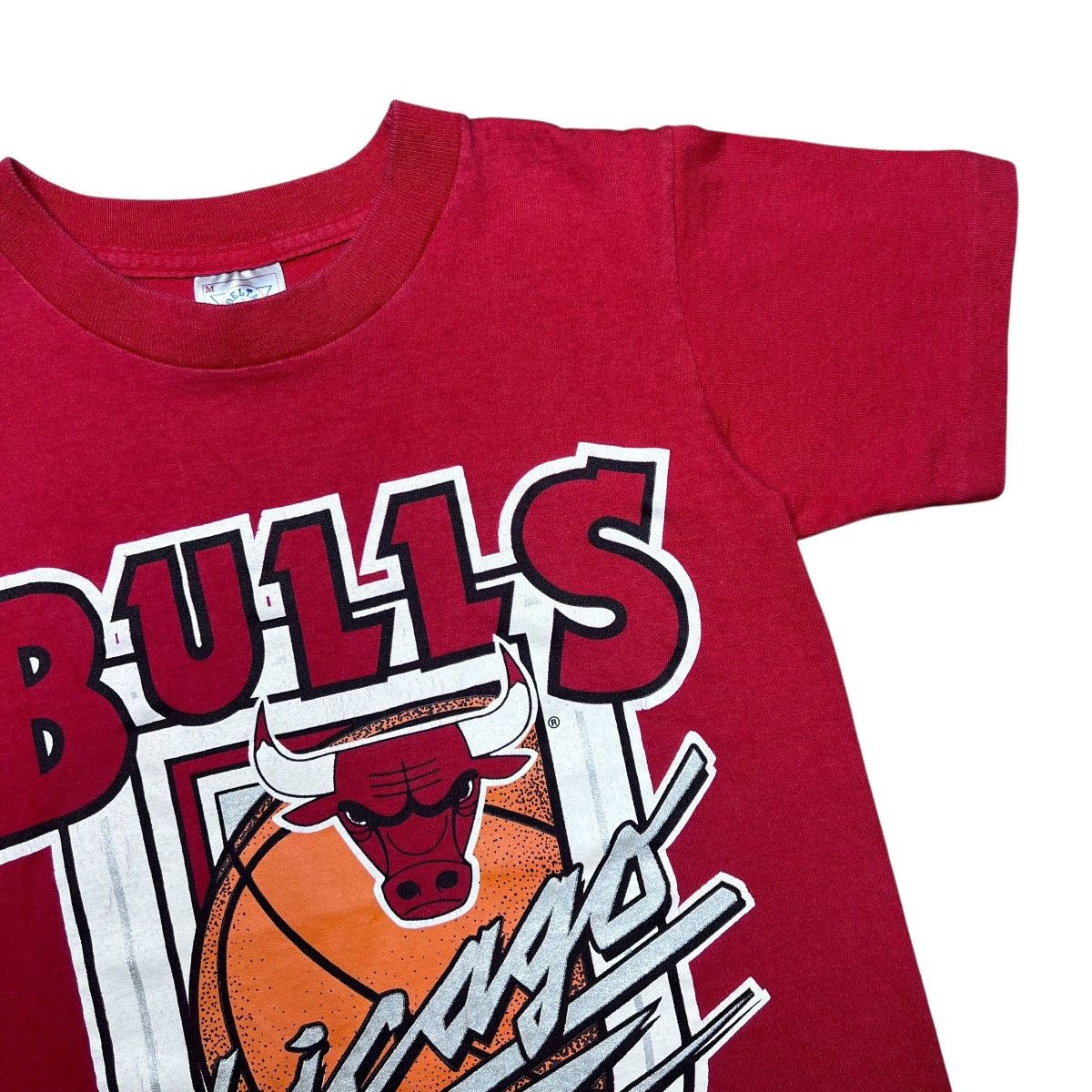 NBA Vtg 1990s NBA Chicago Bulls Basketball Mascot Spell Out Tee Size US S / EU 44-46 / 1 - 8 Thumbnail