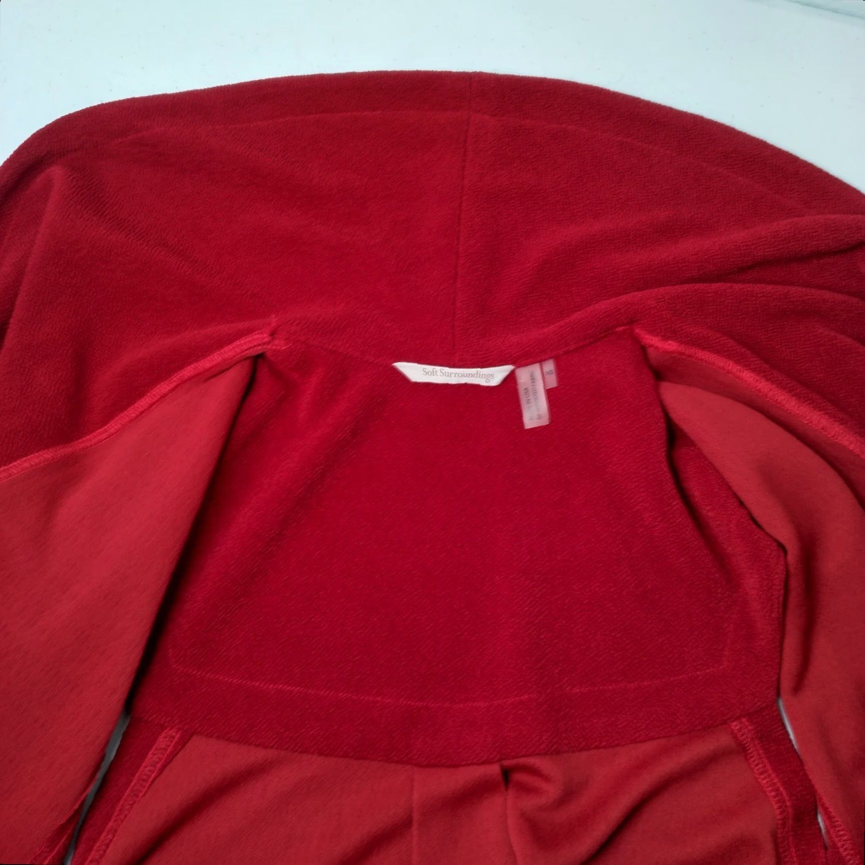 Soft Surroundings Soft Surroundings Vest Top Women XS Mesa Red Open Front Big Button Sleeveless Bohemian Hippie Lagenlook boho artsy Top Womens Size XS / US 0-2 / IT 36-38 - 7 Thumbnail