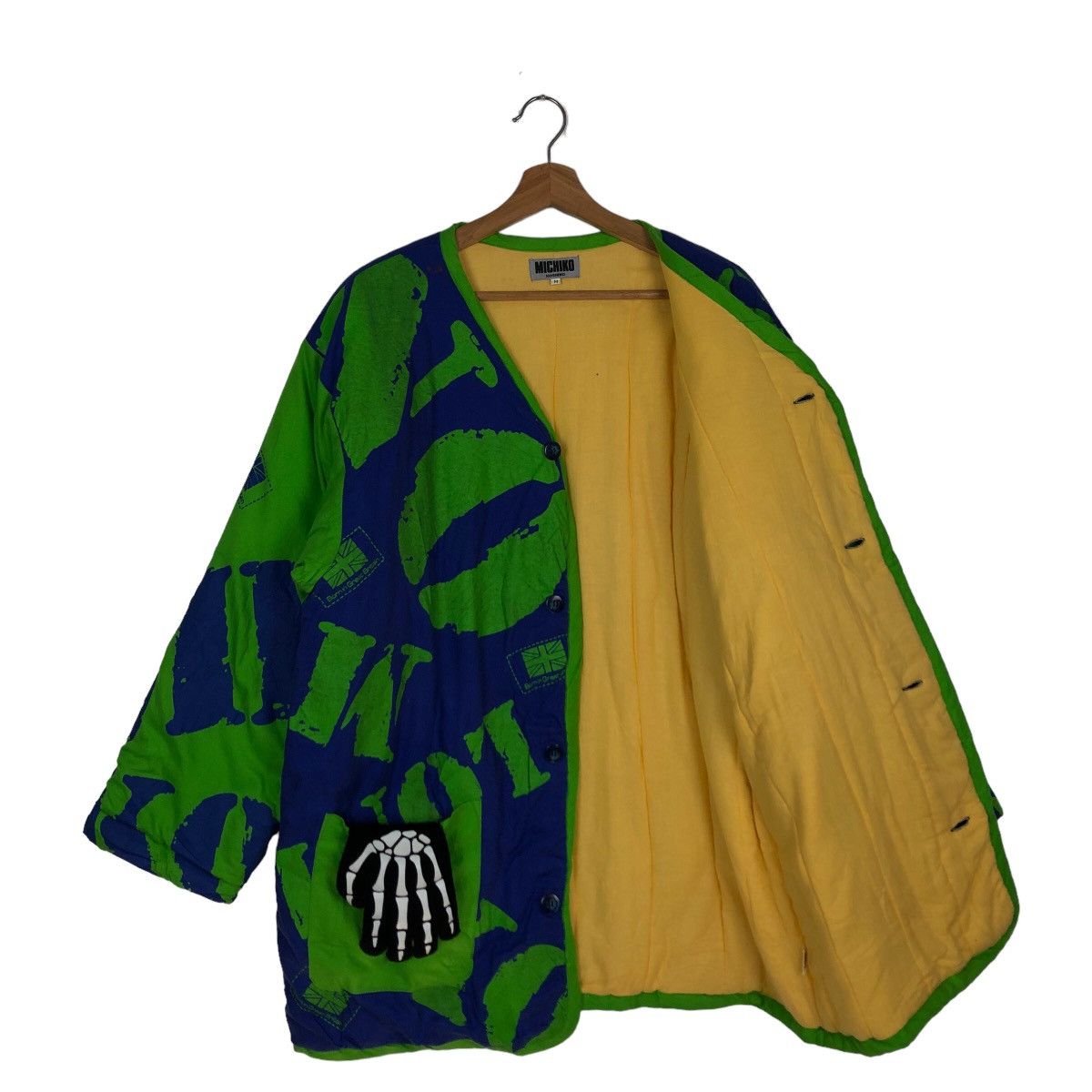 Japanese Brand 🔥VINTAGE WOOL JACKET MICHIKO KOSHINO OVER PRINT Size US M / EU 48-50 / 2 - 8 Thumbnail
