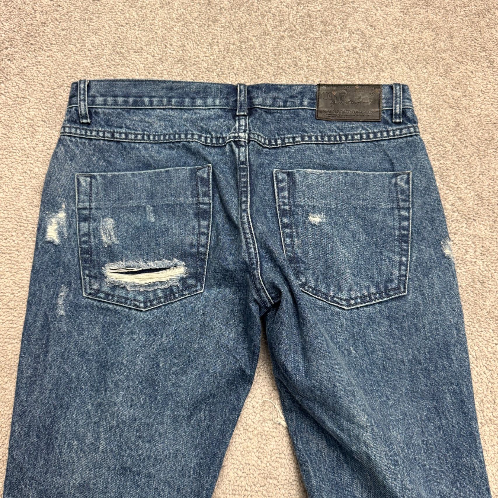 Vintage One Teaspoon Jeans Boyfriend Distressed Denim Womens 26 Blue 5-Pocket Regular 100% Cotton City Outdoor Streetwear Vintage No Environment? Size 26" / US 2 / IT 38 - 5 Thumbnail