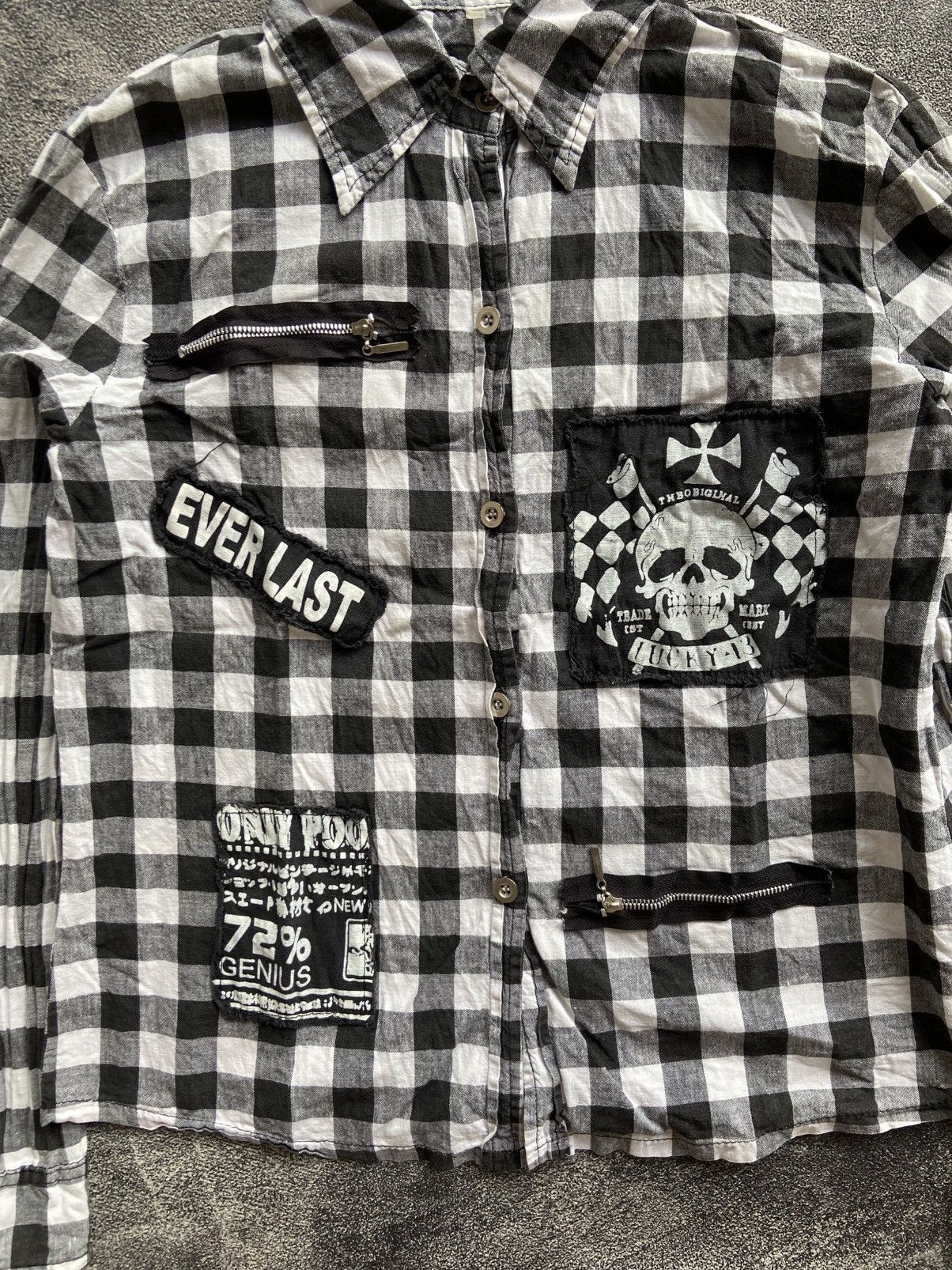 Hysteric Glamour Skull Flannel Y2K Style Size US M / EU 48-50 / 2 - 2 Thumbnail