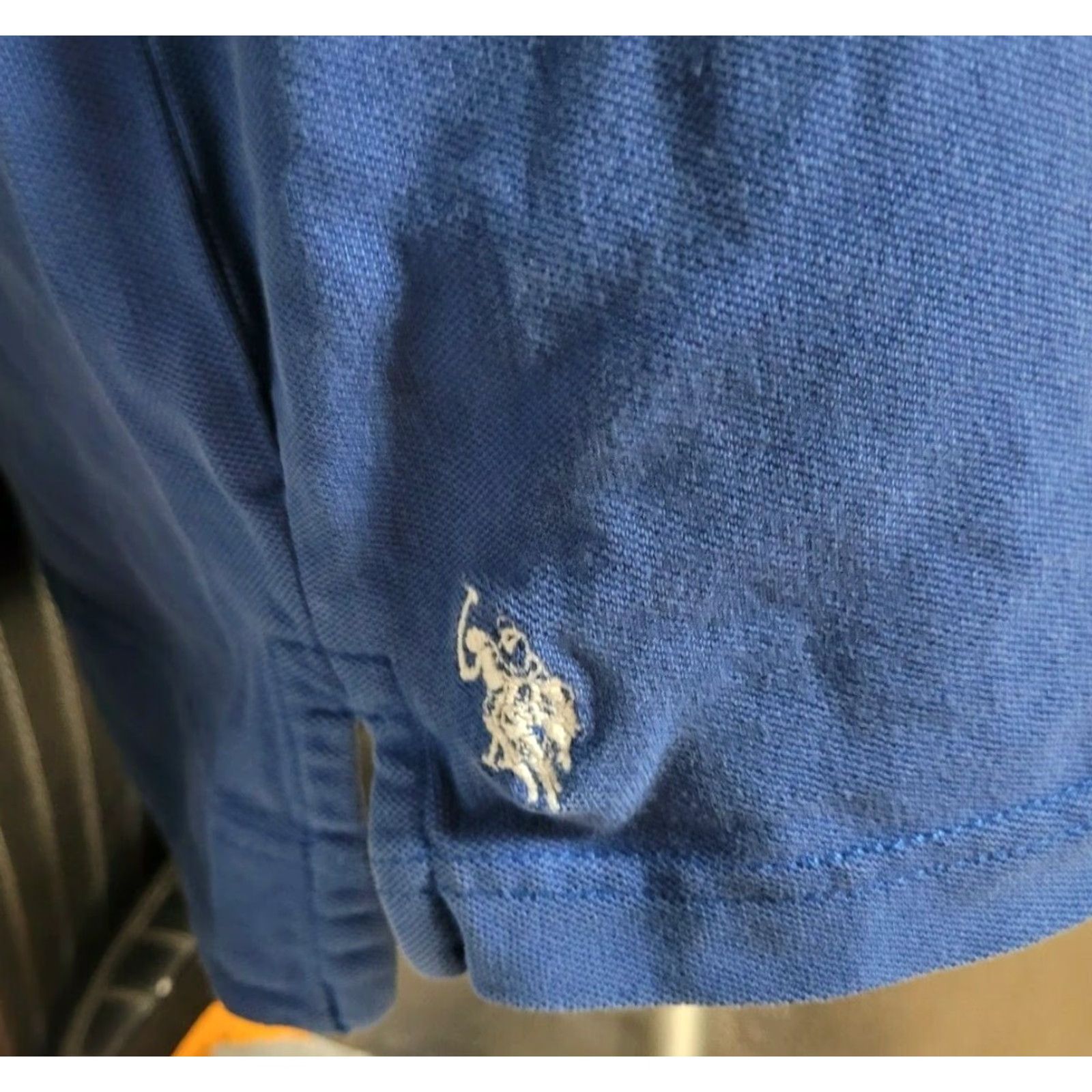 Vintage VTG US Polo Assn. New York City Polo Shirt Polo Medium BLUE Short Sleeve 100% Cotton Men M Fire 90s 00s Size US M / EU 48-50 / 2 - 2 Thumbnail