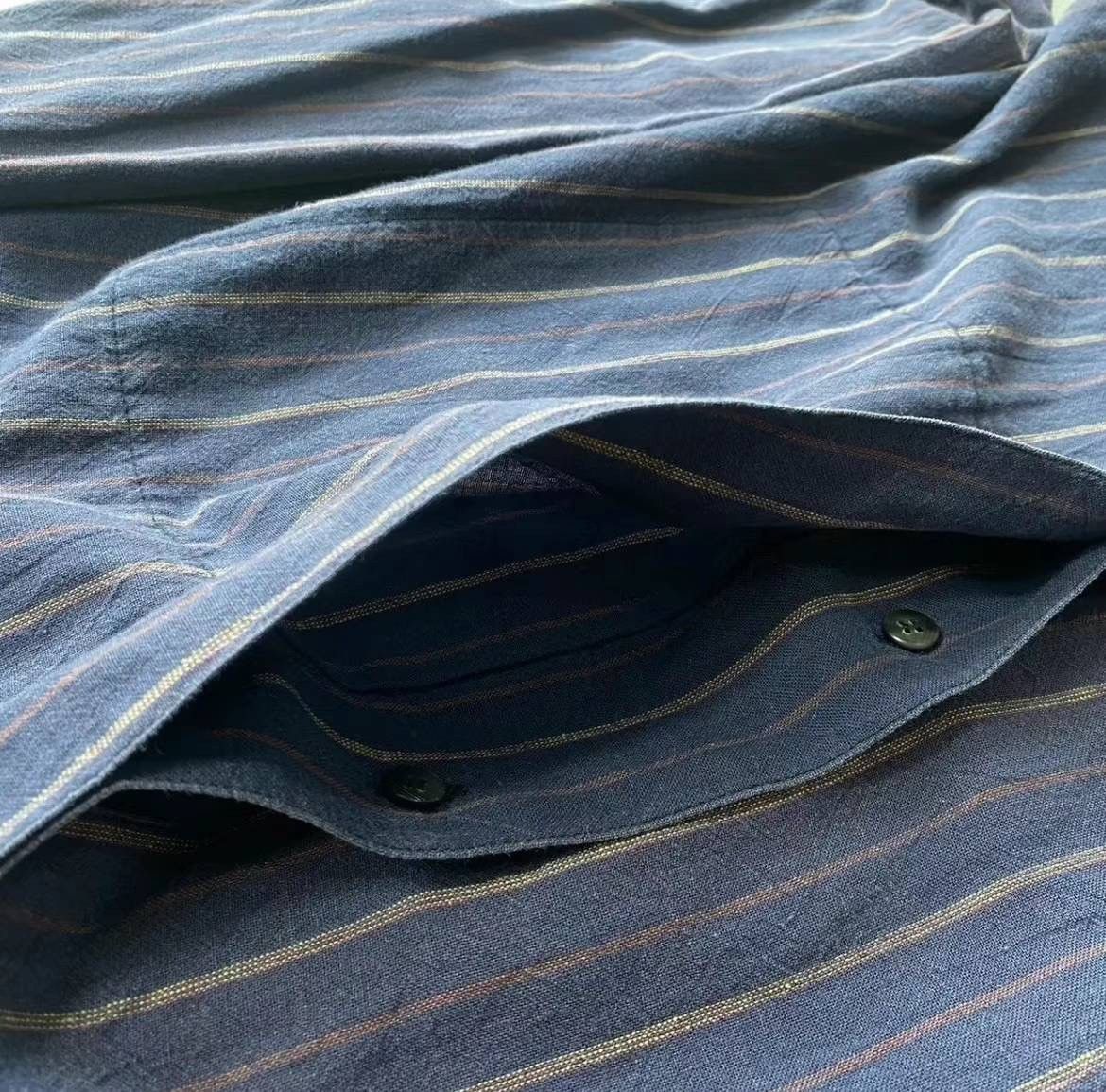 Issey Miyake 1980s issey miyake linen shirt "striped" Size US L / EU 52-54 / 3 - 5 Thumbnail