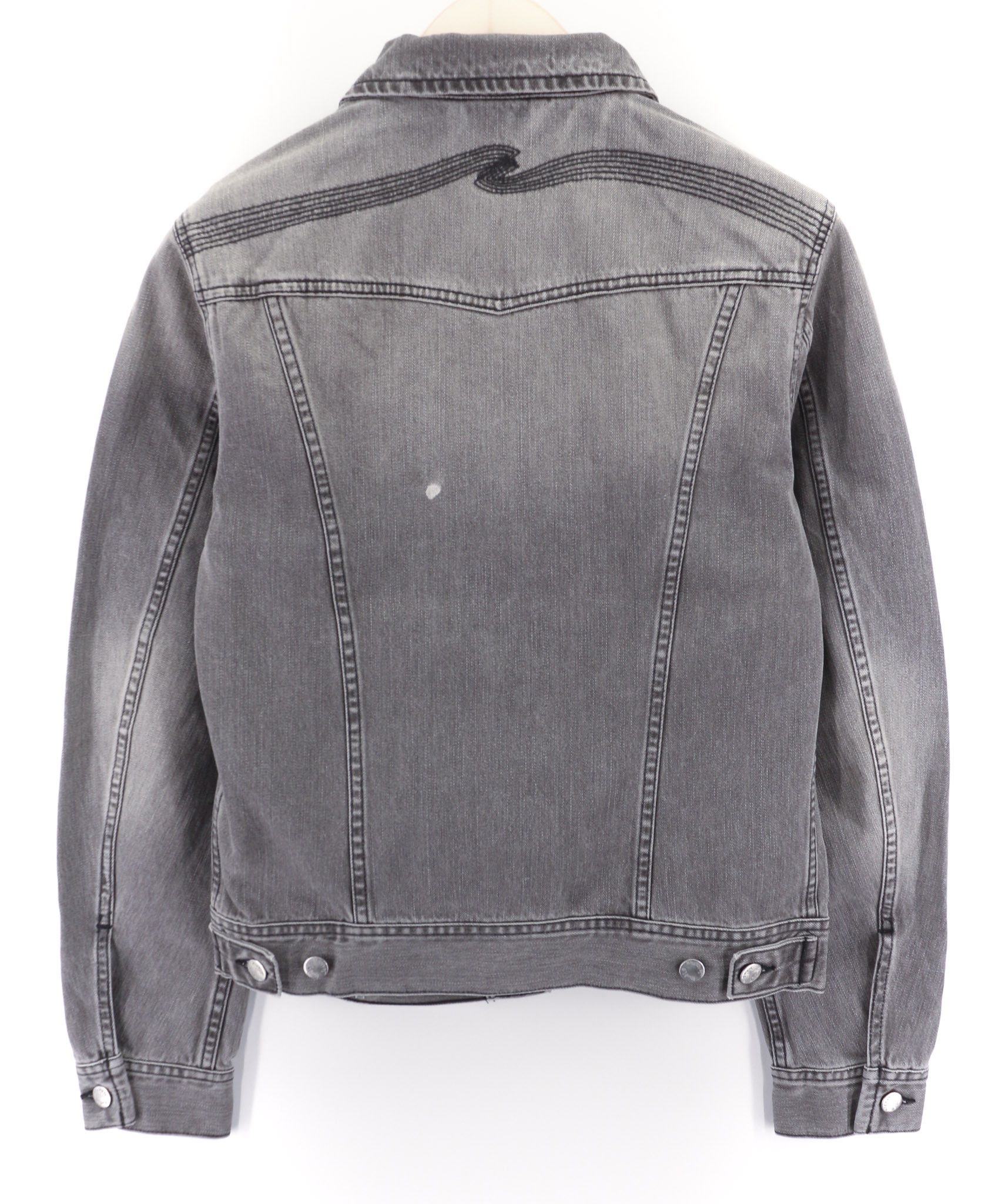 Nudie Jeans CONNY ORG. FOG S Cotton Grey Denim Jacket 80340 Size US S / EU 44-46 / 1 - 2 Thumbnail