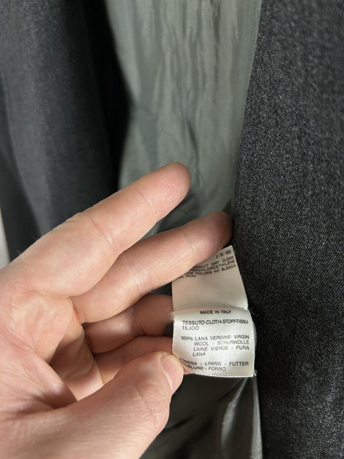 Max Mara Vintage MaxMara Grey Virgin Wool Blazer Jacket Made in Italy Size L / US 10 / IT 46 - 12 Thumbnail