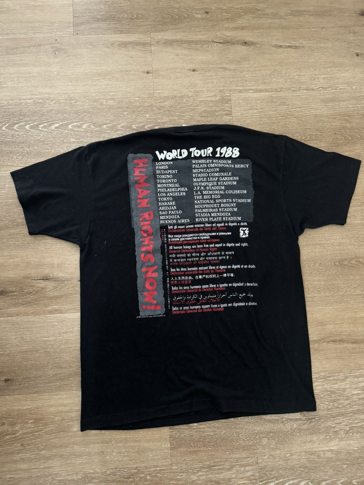 Reebok Human Rights Now! Reebok 1988 World Tour Concert Tee Large Size US L / EU 52-54 / 3 - 7 Thumbnail