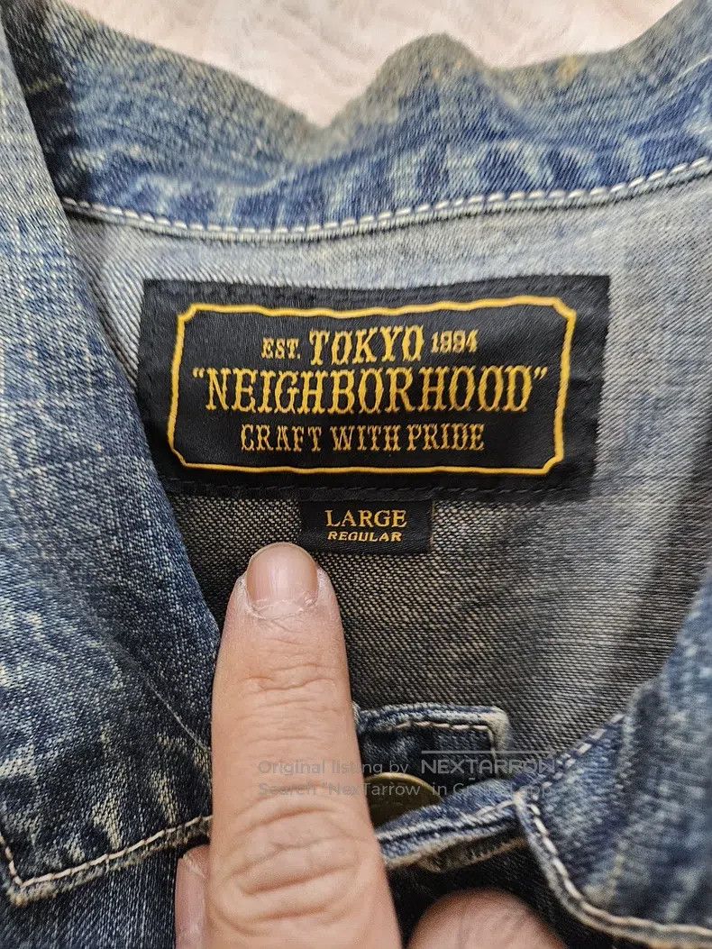 Neighborhood Neighborhood Distressed Splatter Denim Shirt Size US L / EU 52-54 / 3 - 3 Thumbnail