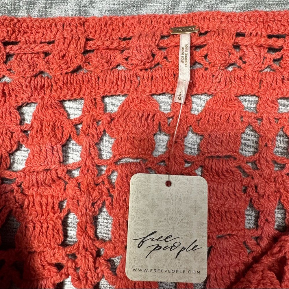 Free People NWT New $128 Free People Bayside Crochet Radiant Watermelon Size L / US 10 / IT 46 - 8 Thumbnail