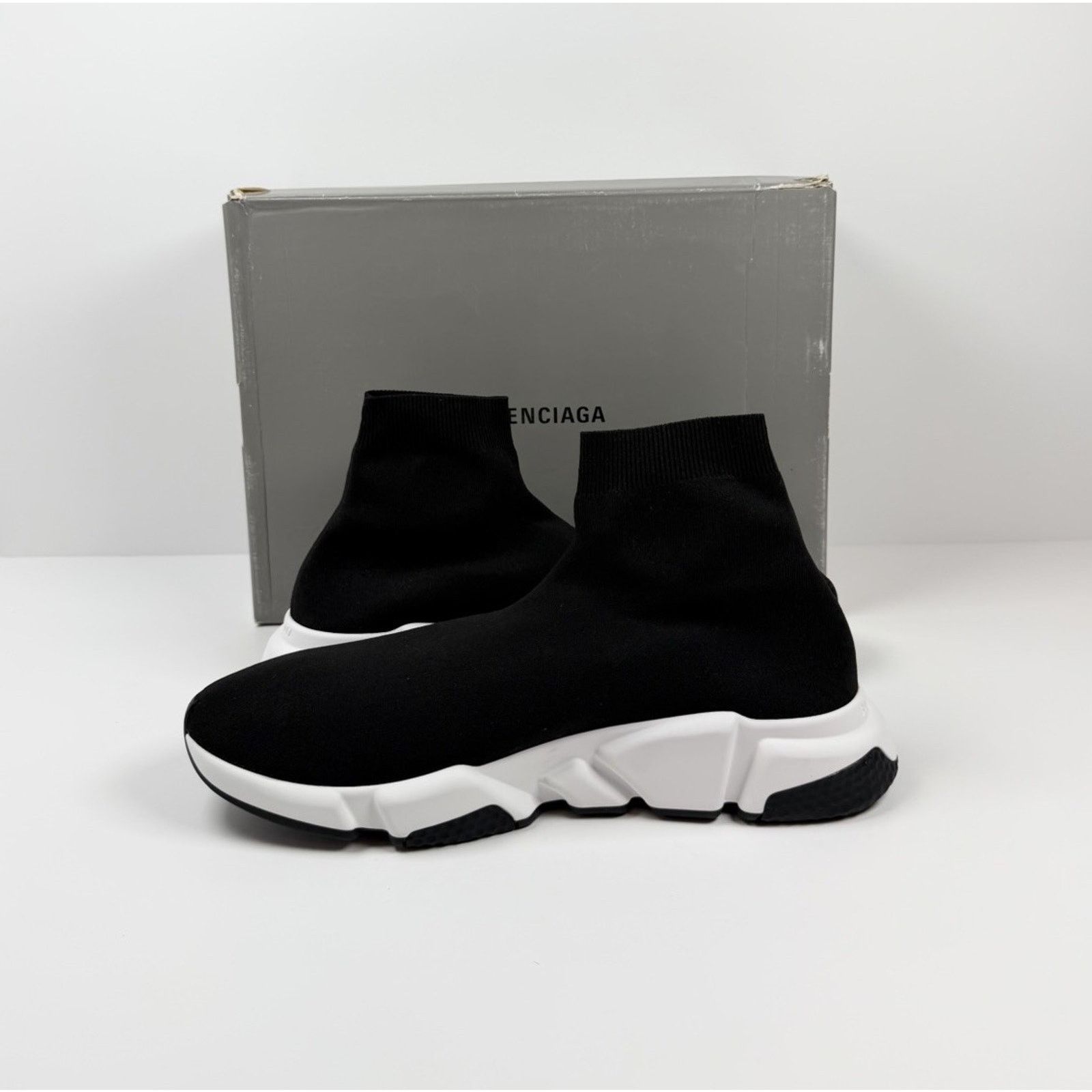 Balenciaga Size 46EU/13US - Balenciaga Speed Black White Graffiti NEW! Size US 13 / EU 46 - 6 Thumbnail