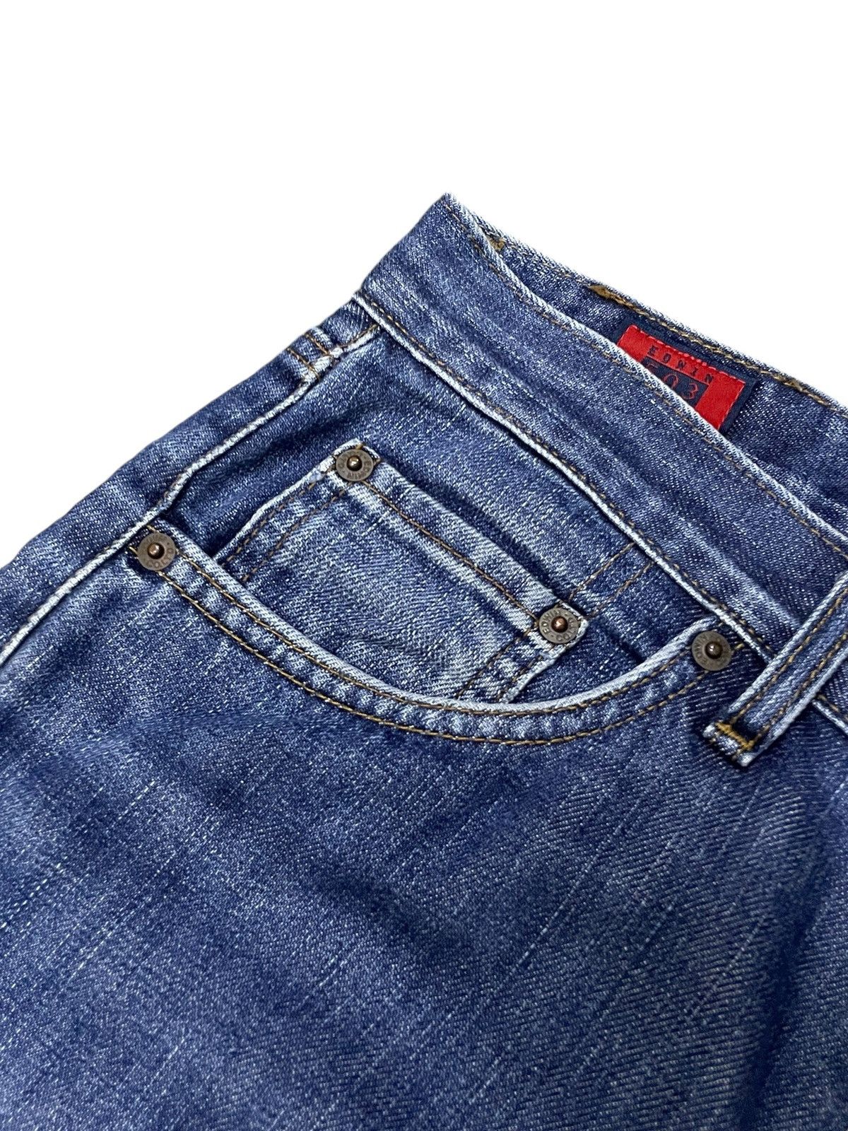 Edwin × Japanese Brand × Vintage Vintage Edwin 503Z Stone Wash Loose Straight Jeans Size US 30 / EU 46 - 9 Thumbnail