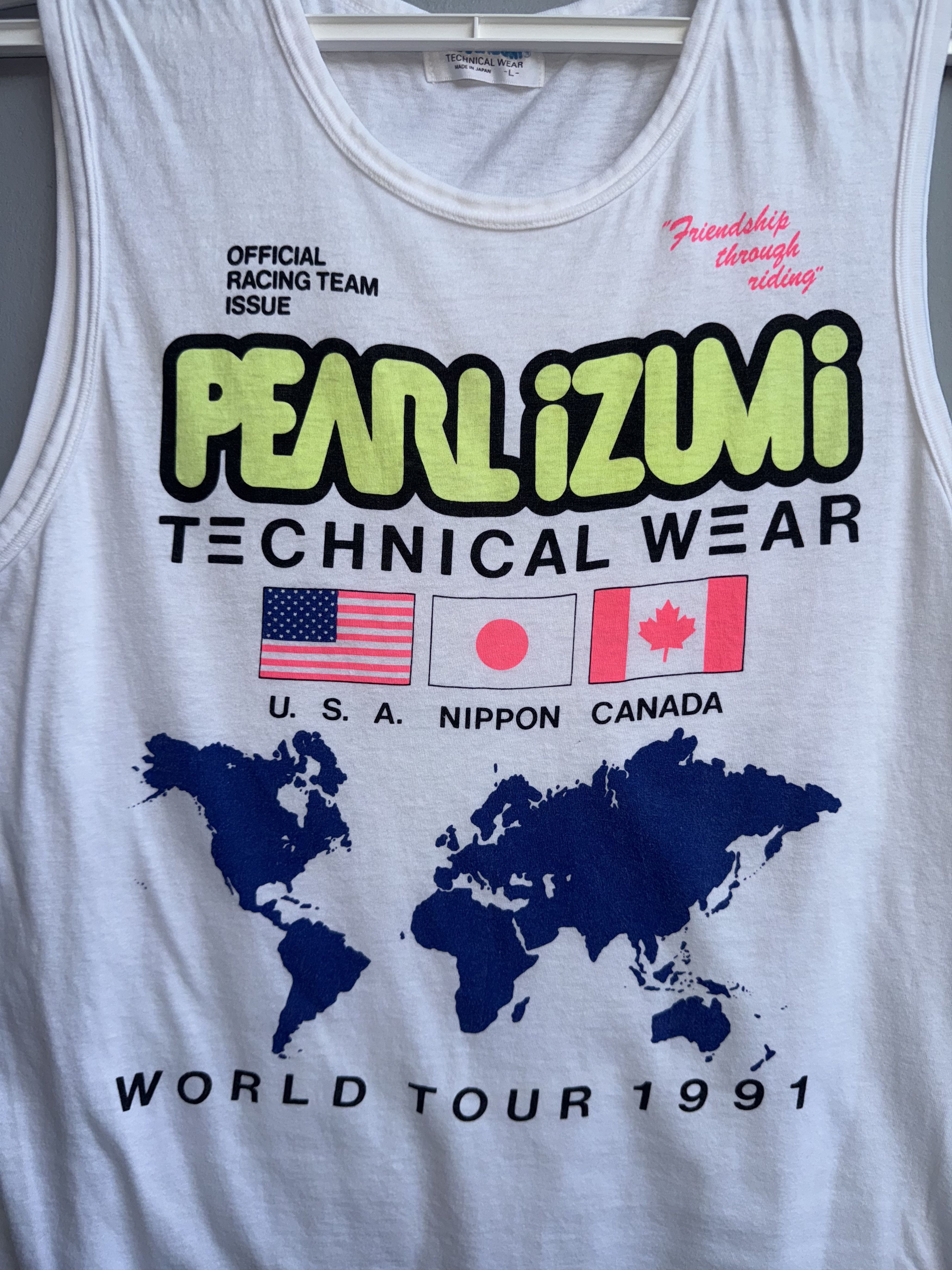 PEARL iZUMi × Vintage Vintage Pearl Izumi "World Tour 1991" Cycling Bike Shirt Size US M / EU 48-50 / 2 - 2 Thumbnail