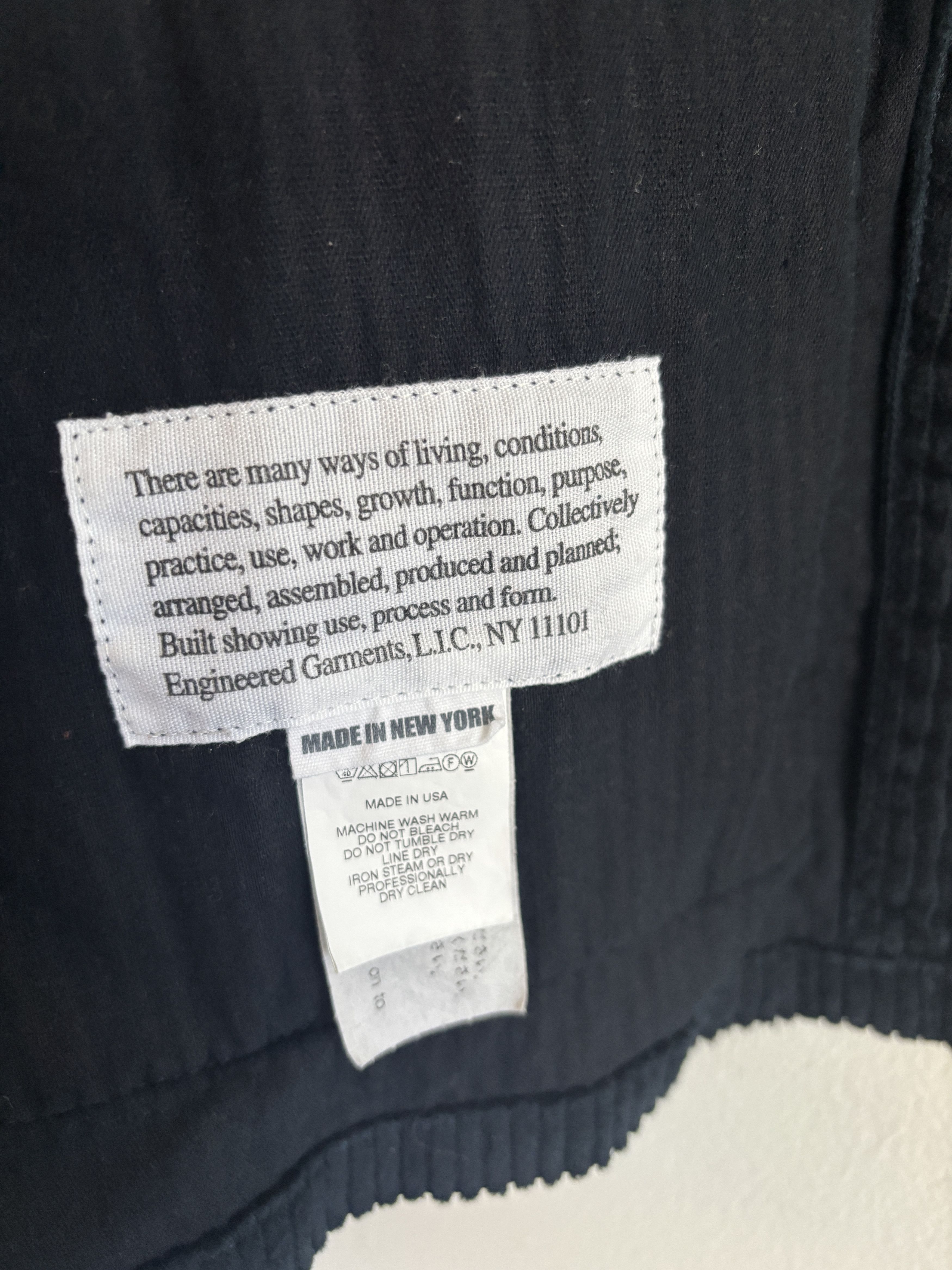 Engineered Garments Engineered Garments Navy Corduroy Suffolk Shirt Jacket Size US M / EU 48-50 / 2 - 12 Thumbnail