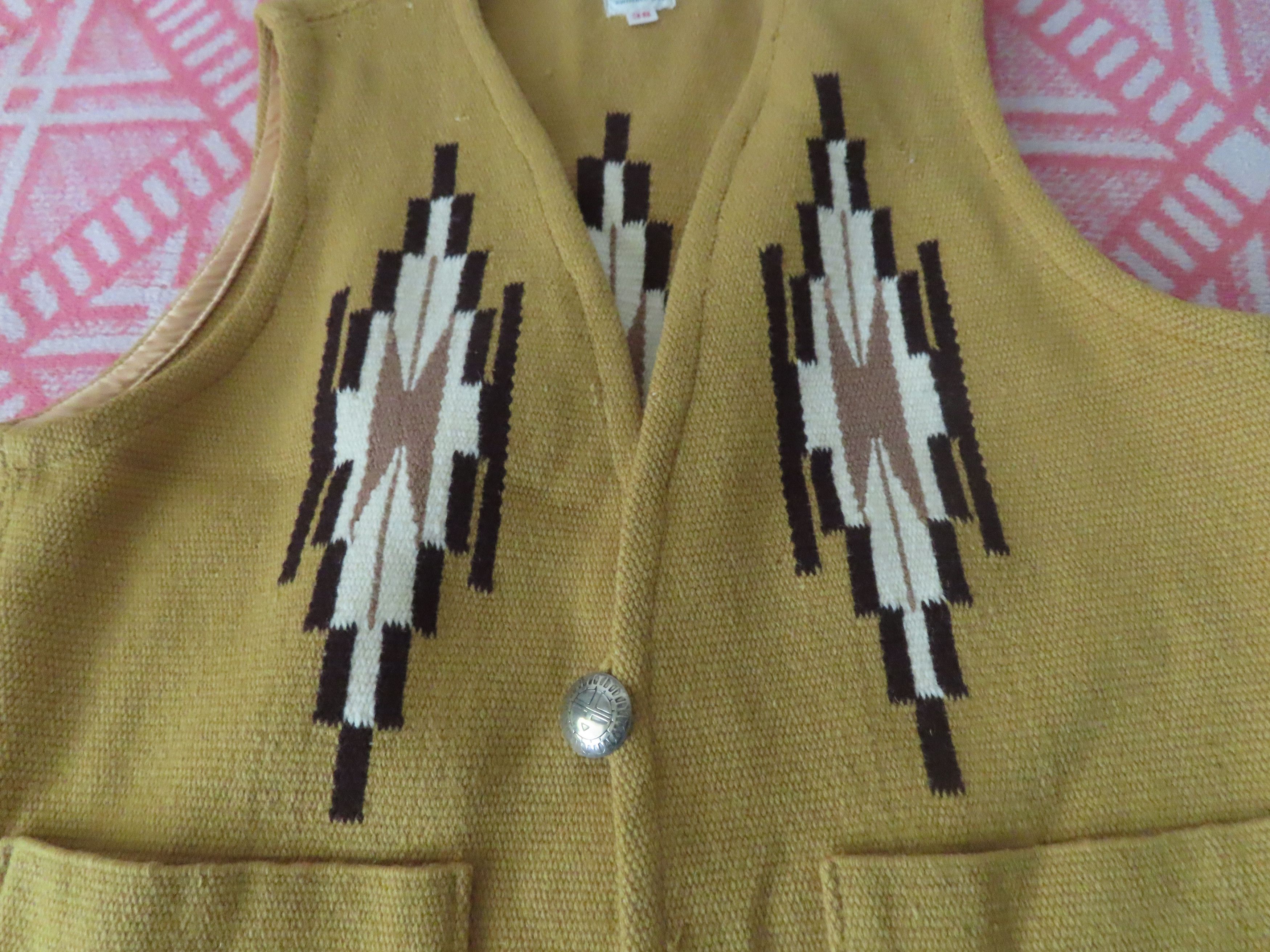 Handmade × Vintage 1960’s Chimayo Ortega’s 100% Wool Vest Hand Made Size US M / EU 48-50 / 2 - 3 Thumbnail