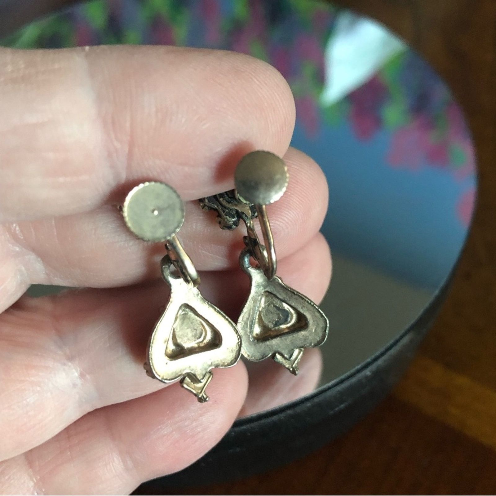 Other Antique teardrop opalite amethyst mini pearl earrings Size ONE SIZE - 4 Thumbnail