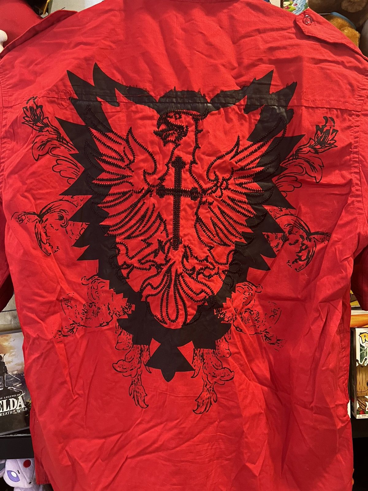 Affliction Beautiful Red Ape Affliction Style Short Sleeve Button Up Size US M / EU 48-50 / 2 - 2 Thumbnail
