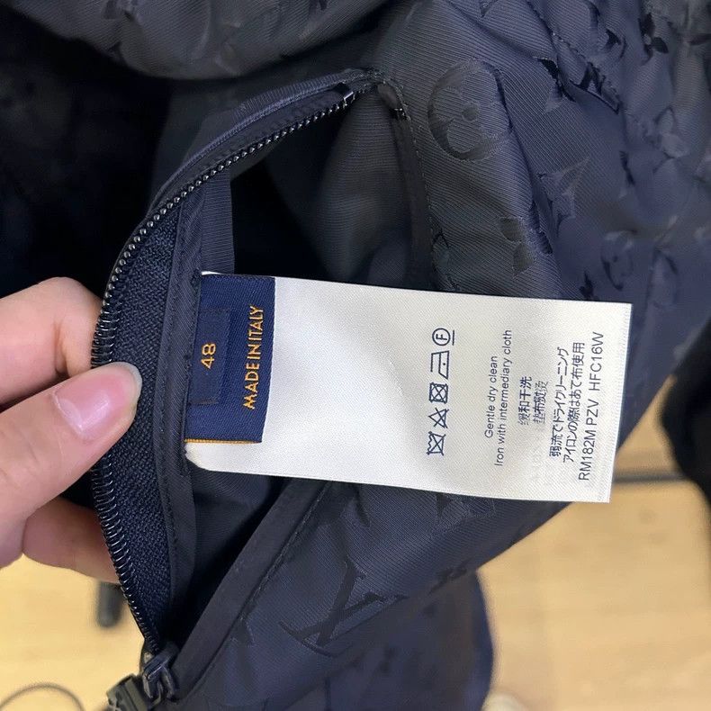 Louis Vuitton Louis Vuitton Navy Blue Long Patchwork Full Print Windbreak Size US M / EU 48-50 / 2 - 4 Thumbnail