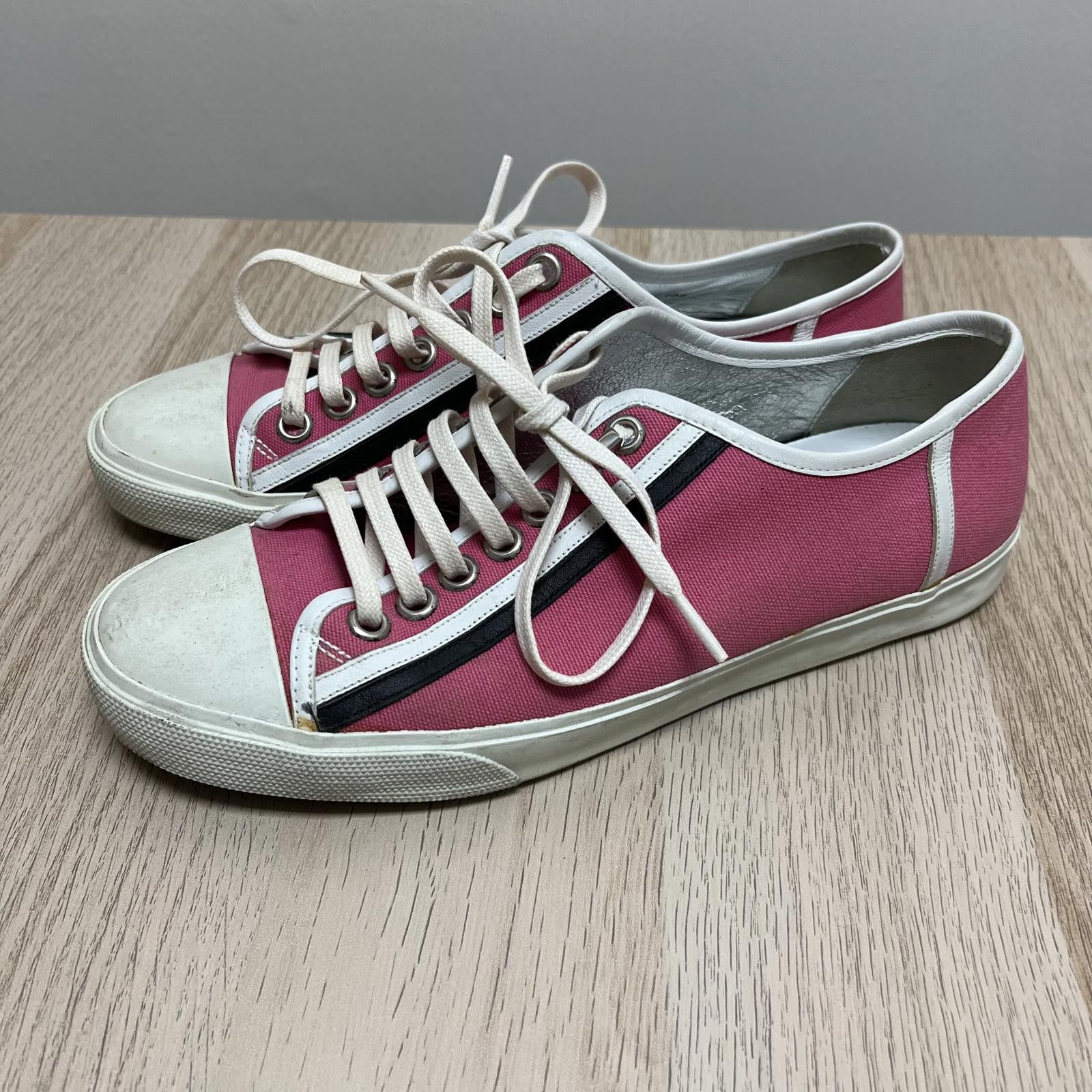 Dior Christian Dior Vintage Pink Canvas Low Top Sneakers Size US 8.5 / IT 38.5 - 3 Thumbnail