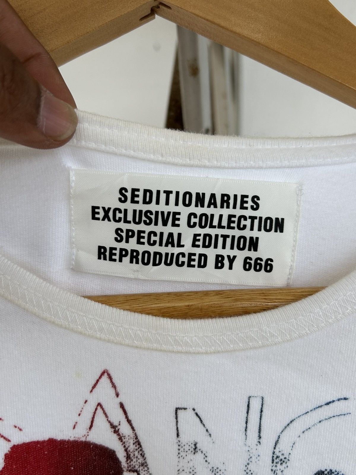 Seditionaries 666 Fronthit Punk White T Size US M / EU 48-50 / 2 - 5 Thumbnail