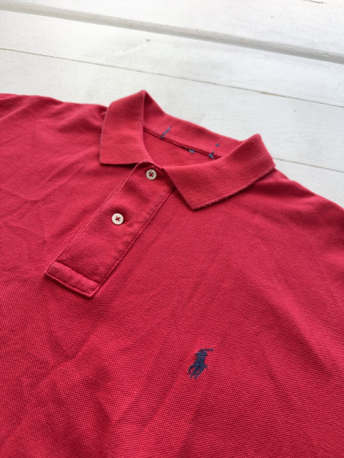 Polo Ralph Lauren Retro Luxury 90s Polo Ralph Lauren Red Polo Shirt 🐎 Size US L / EU 52-54 / 3 - 6 Thumbnail