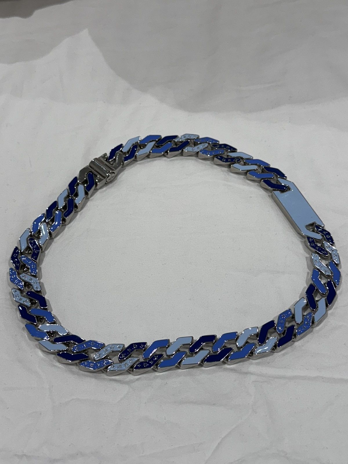 Louis Vuitton Louis Vuitton Cuban Chain Necklace, Blue Size ONE SIZE - 10 Thumbnail