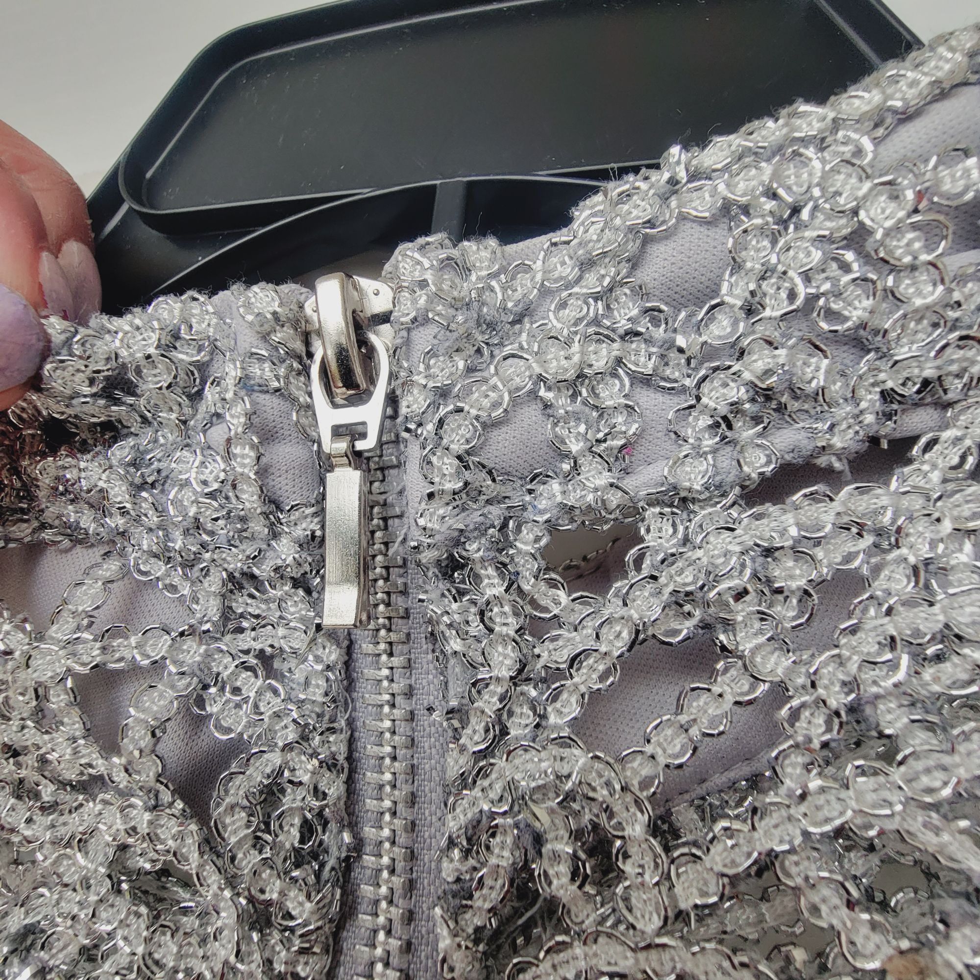 Other ✨Sz 8 Women's Dress Premier Amour Formal silver Gray Party C Size M / US 6-8 / IT 42-44 - 8 Thumbnail