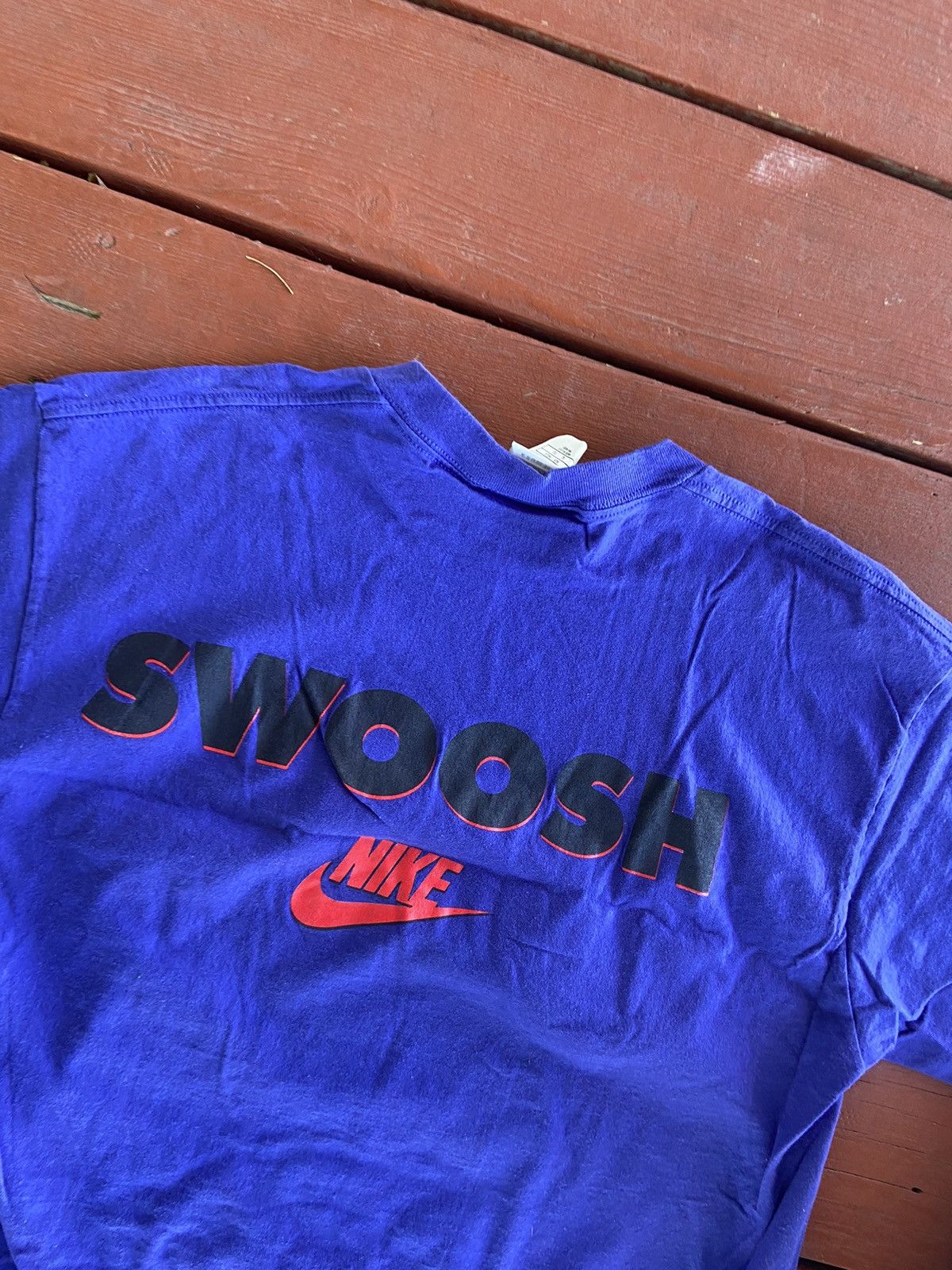 Nike × Vintage Vintage Nike big swoosh t shirt Size US XL / EU 56 / 4 - 4 Thumbnail