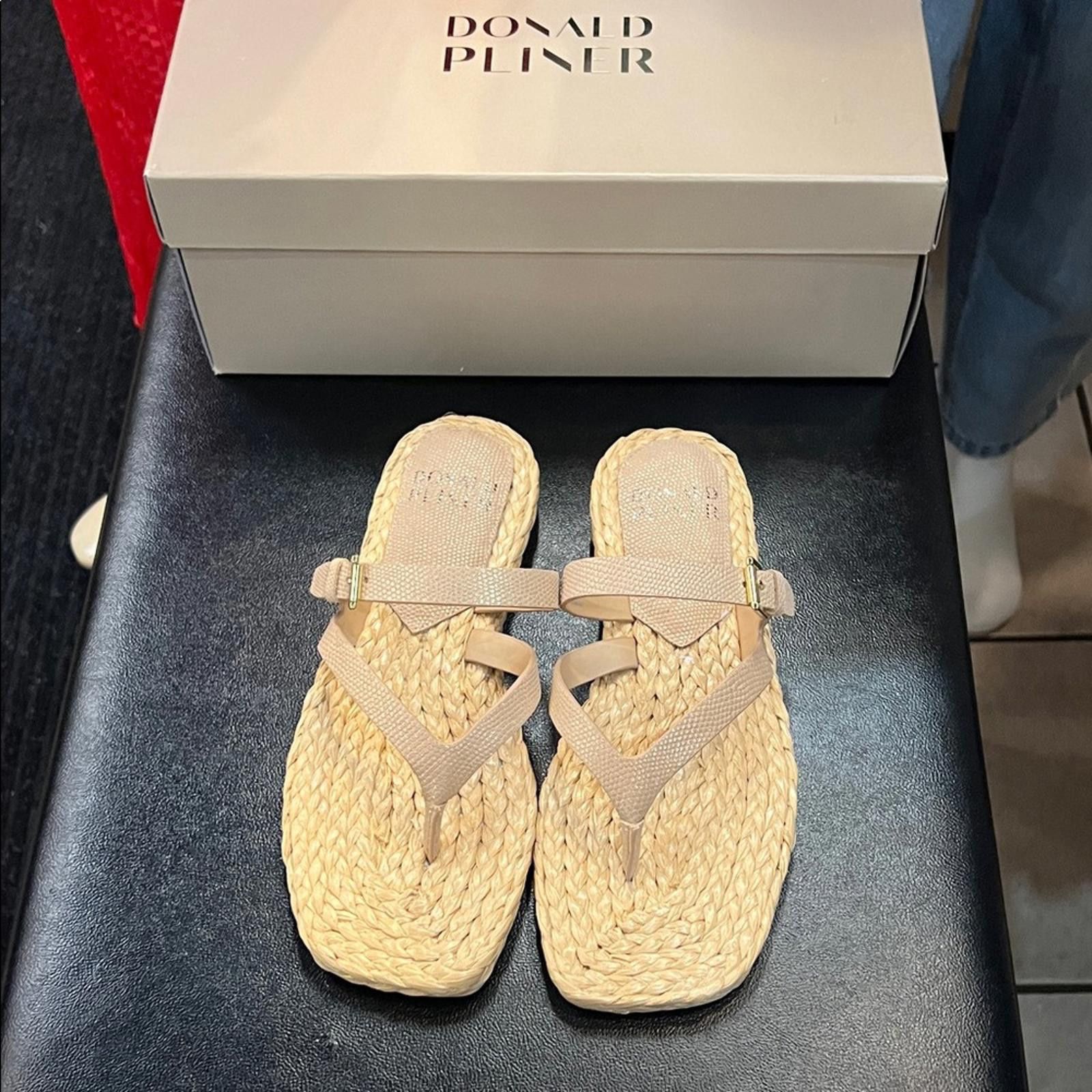 Other Donald J. Pliner Women's Beige Woven Sandals Size US 6.5 / IT 36.5 - 4 Thumbnail