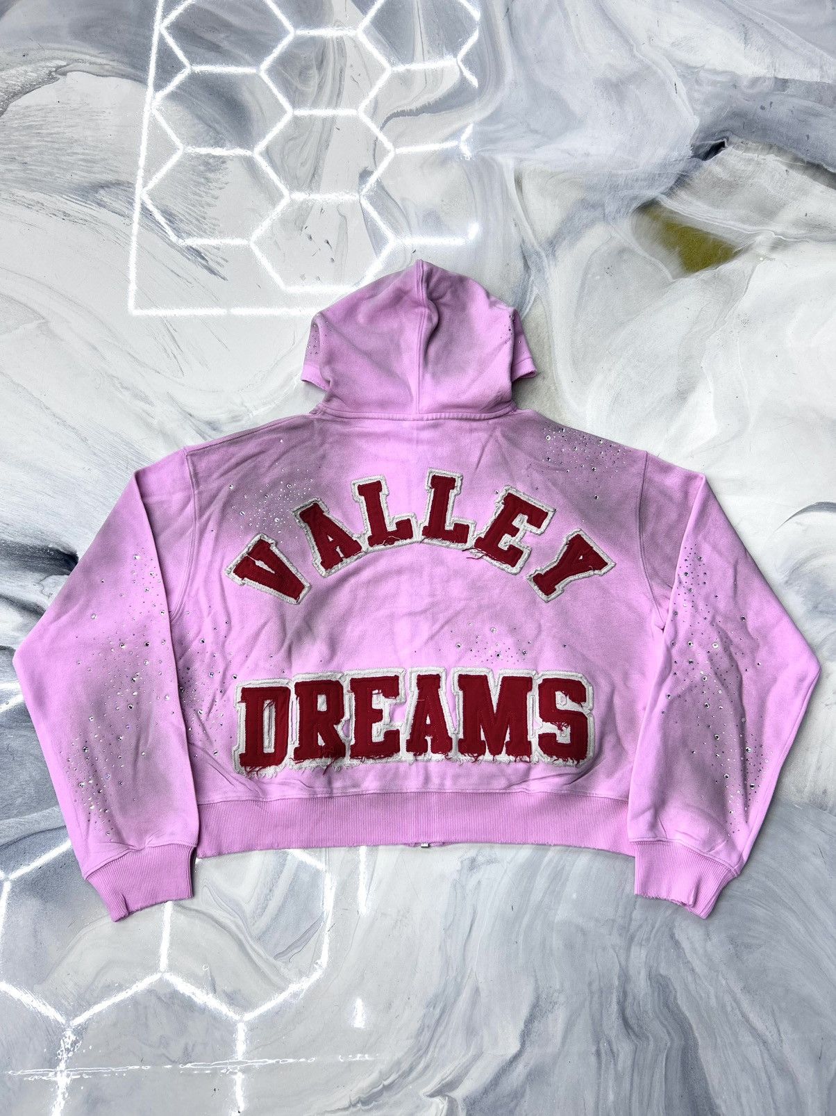 Vale Vale Pink Venus Crystal Cluster Zip Up Hoodie Size L Size US L / EU 52-54 / 3 - 2 Thumbnail