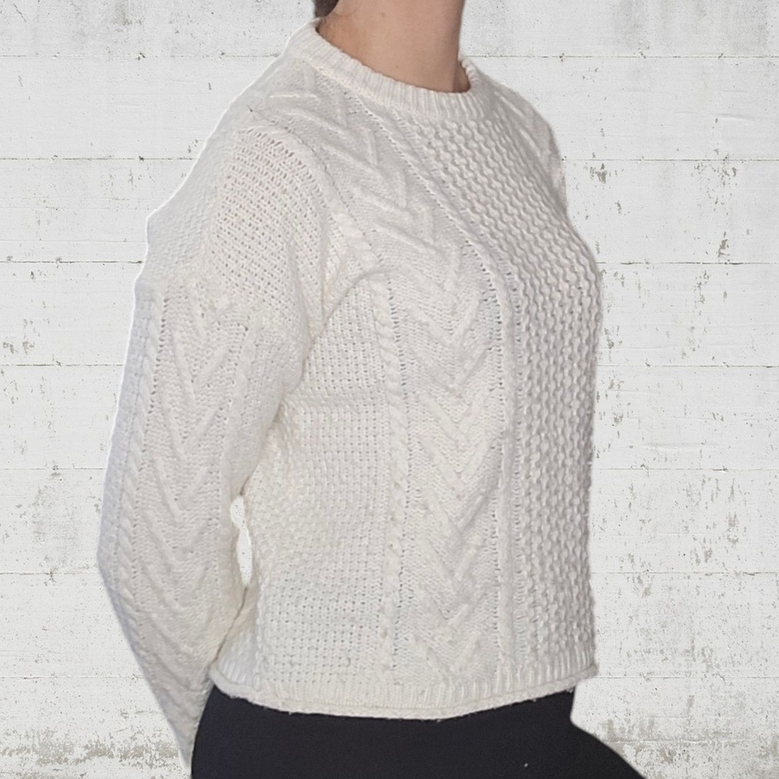 Madewell Madewell Ivory Cable Knit Wool Alpaca Sweater Size Small Size S / US 4 / IT 40 - 11 Thumbnail