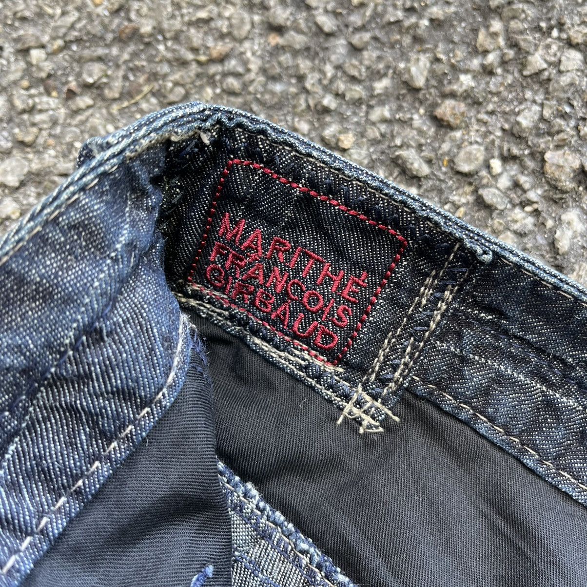Marithe + Francois Girbaud Crazy Vintage Y2K MFG Striped Jeans Blue Denim Size US 33 - 8 Thumbnail