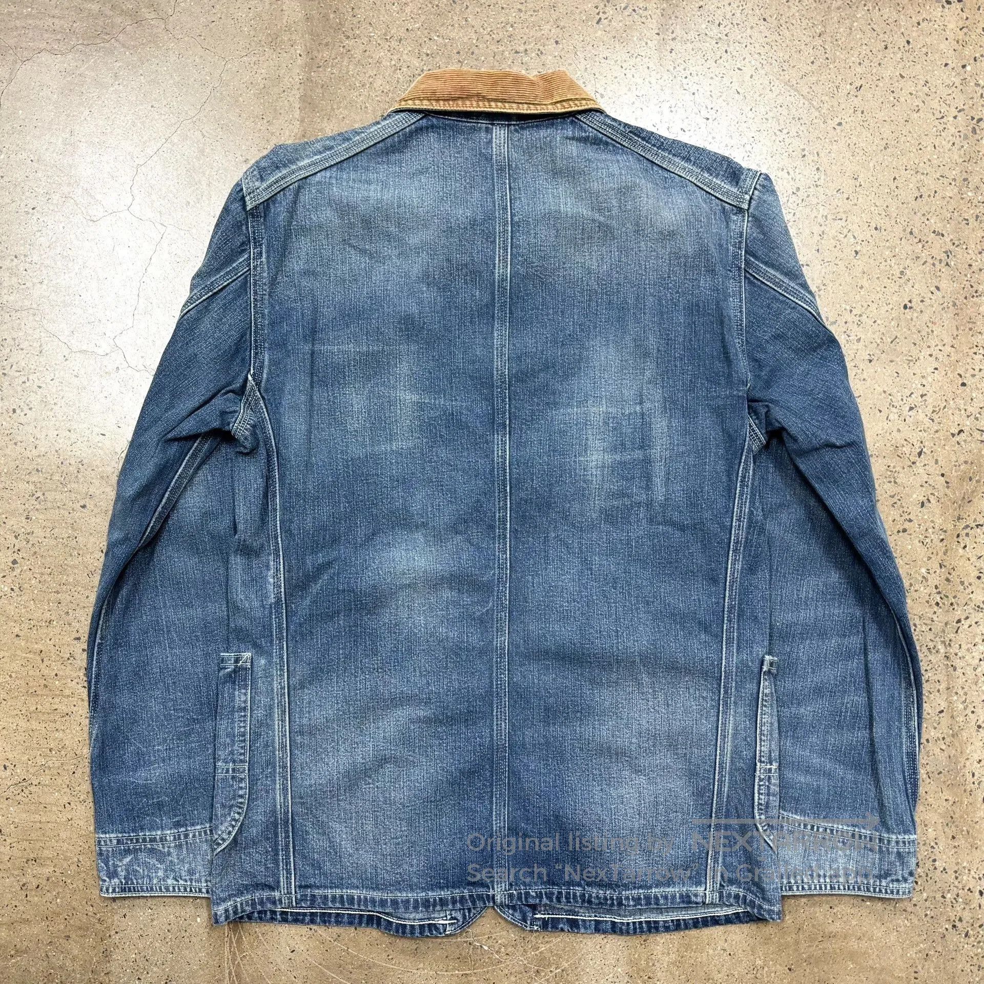 RRL Ralph Lauren RRL Double RL Indigo Denim Jacket with Corduroy Collar. Size US S / EU 44-46 / 1 - 4 Thumbnail