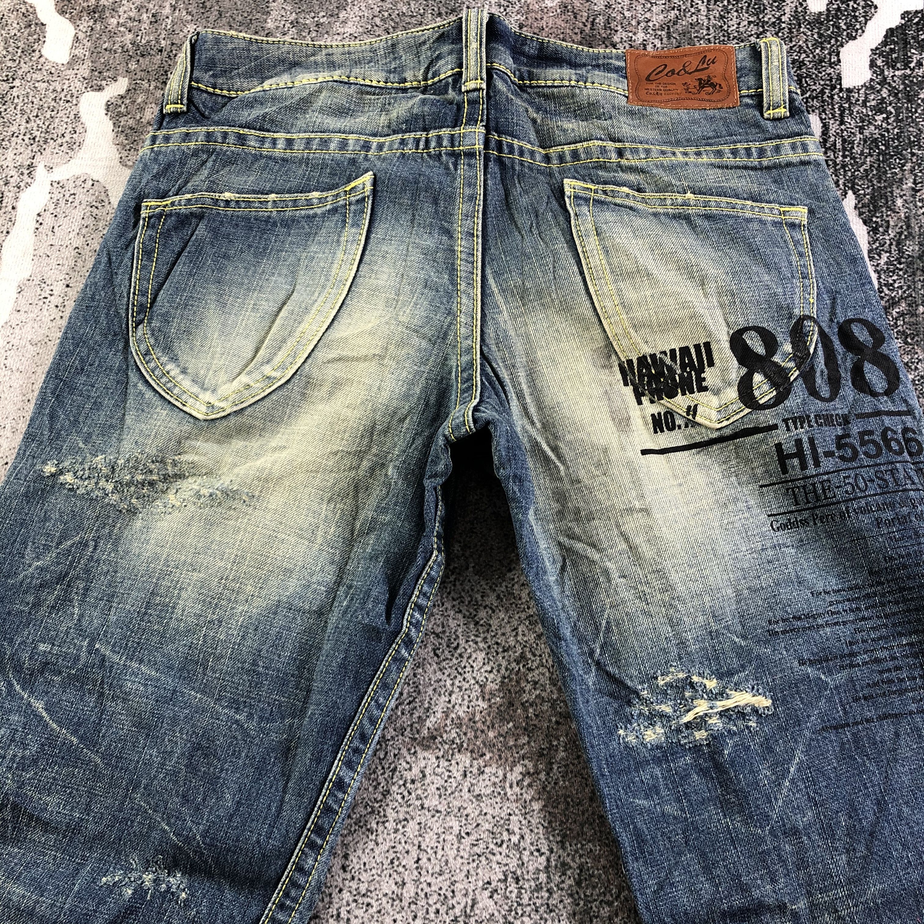 Japanese Brand Japanese CO&LU Jeans Faded Distressed Denim KJ2974 Size US 28 / EU 44 - 4 Thumbnail