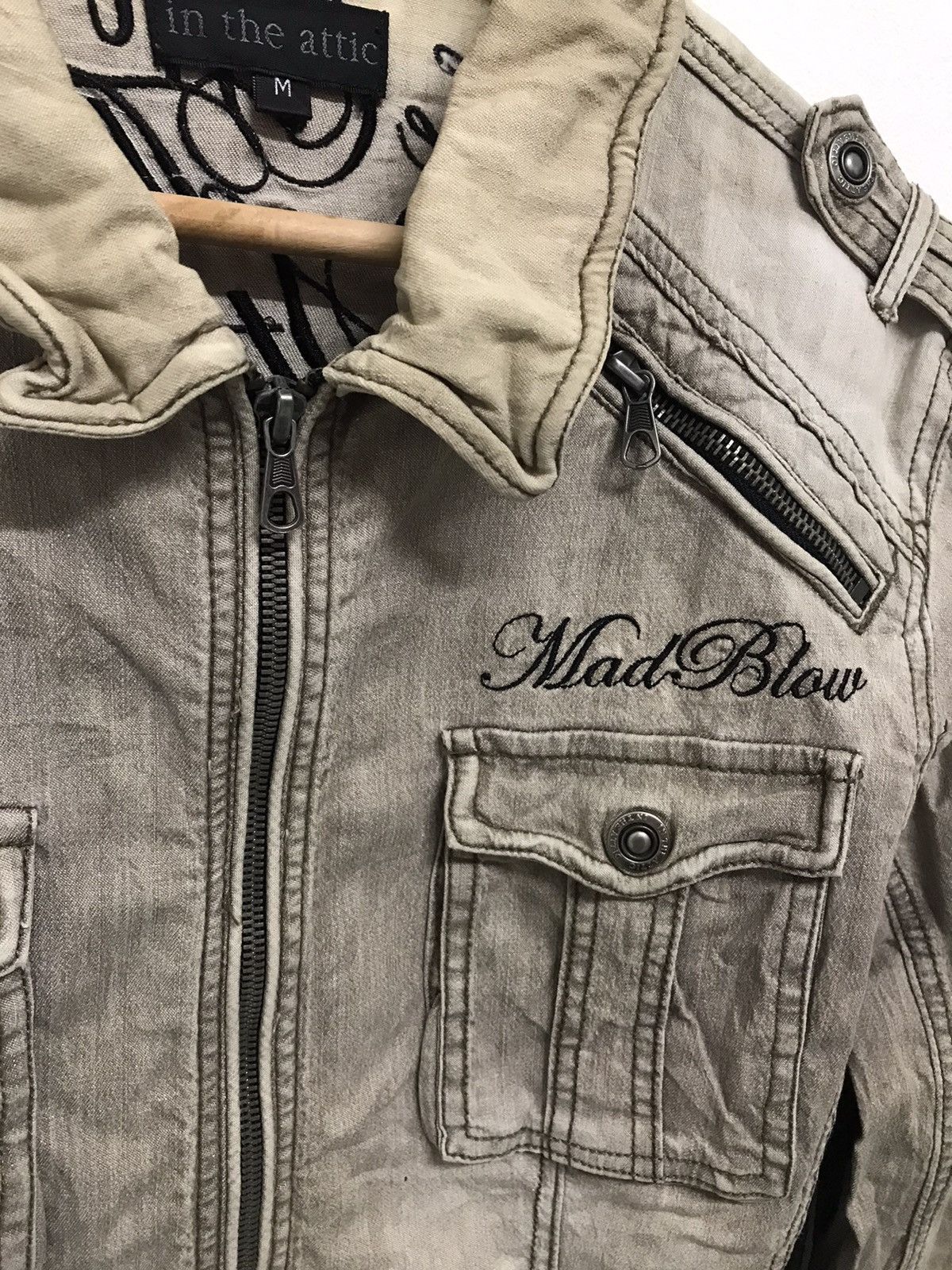 In The Attic 🔥🔥IN THE ATTICT Multizipper Embroidered Punk Style Jacket Size US M / EU 48-50 / 2 - 3 Thumbnail
