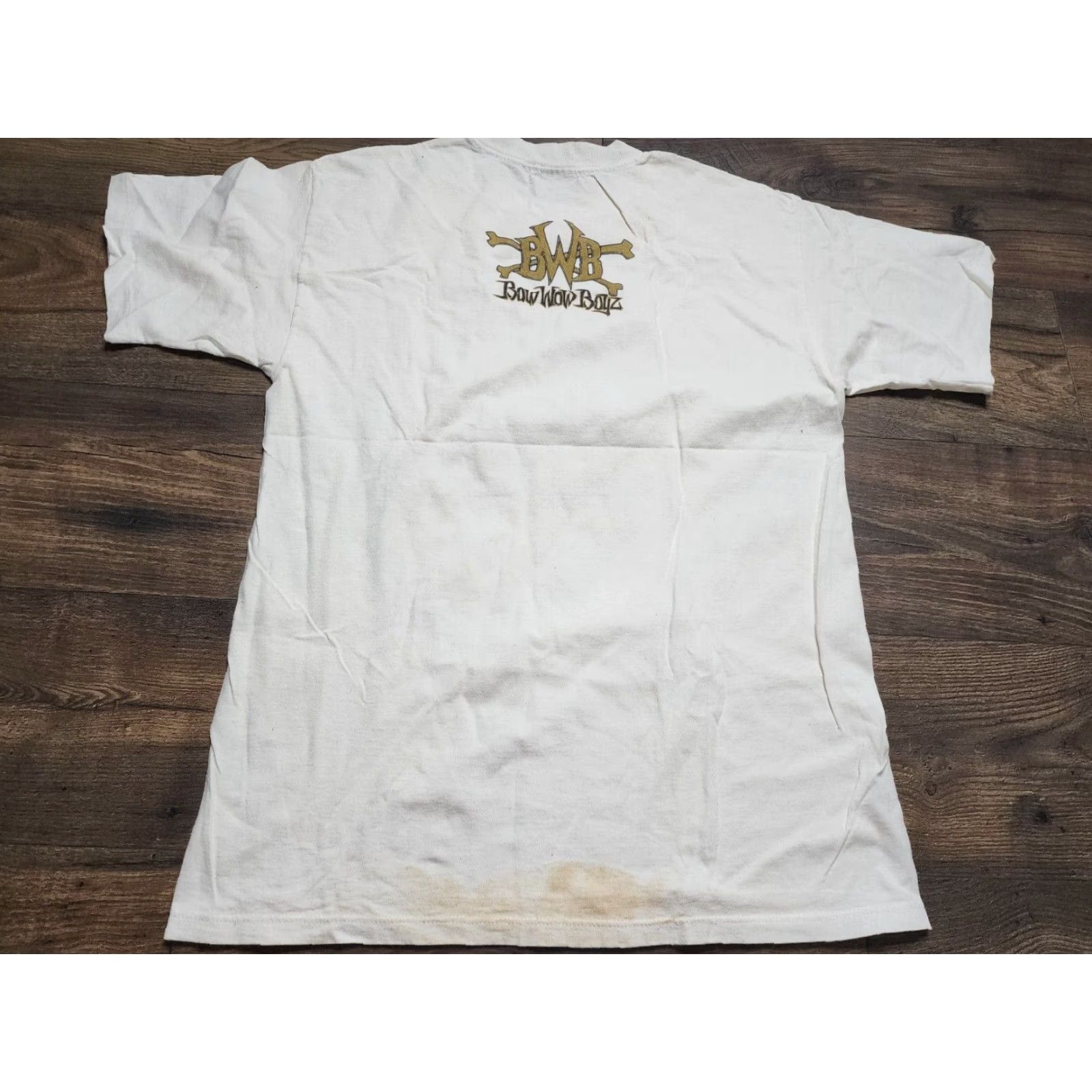 Doublet VINTAGE Bow Wow Boyz T-Shirt - Hoodie? No, T-Shirt. Category: T-Shirt. Adult L. Ivory. 90s Dog Graphic, Double-Sided, Rottweiler Theme. Mens. Size US L / EU 52-54 / 3 - 2 Thumbnail