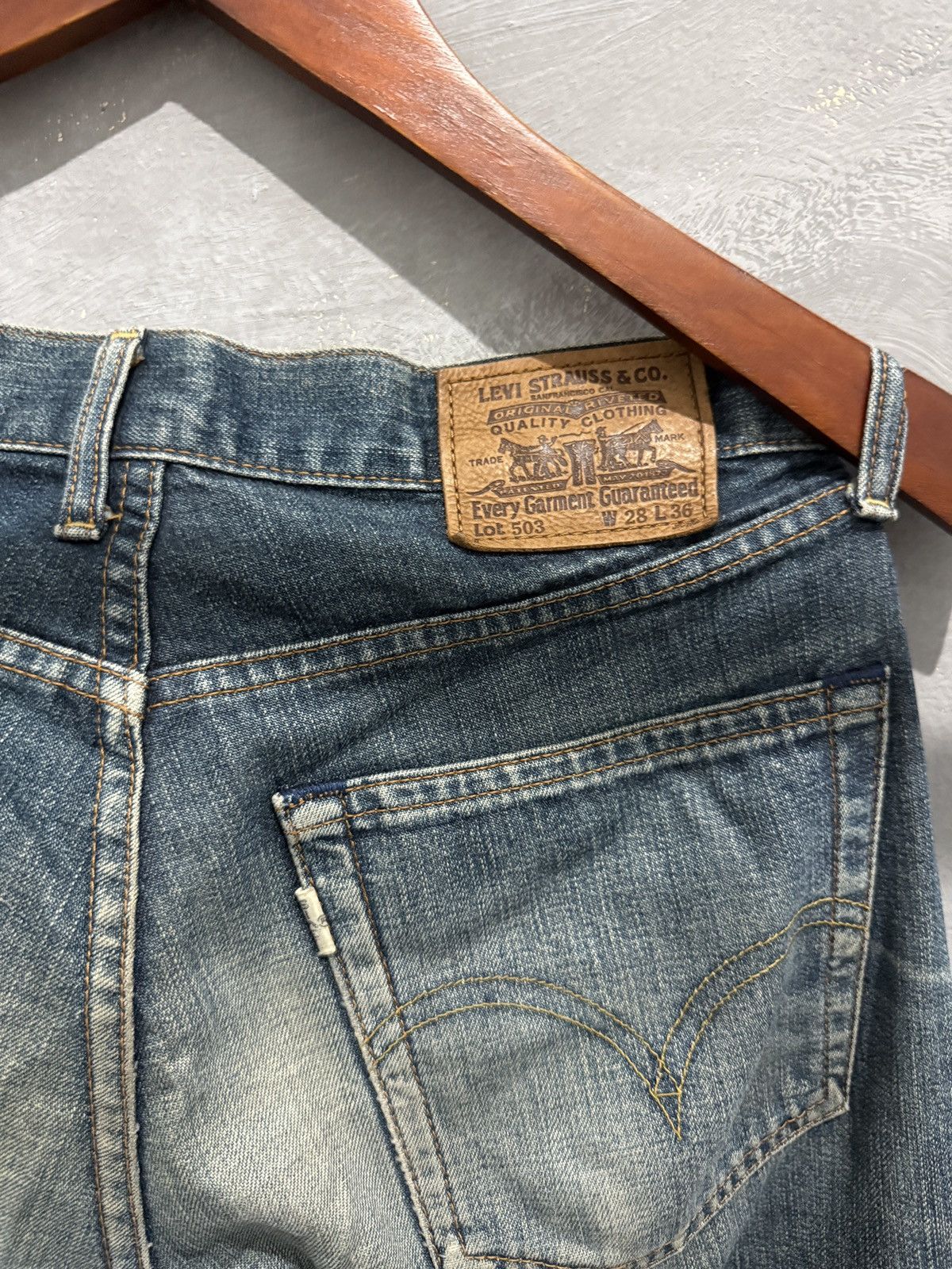 Levi's Vintage Clothing Rare Vintage Levi’s 503 XX Redline Selvedge Jeans Size US 29 - 8 Thumbnail